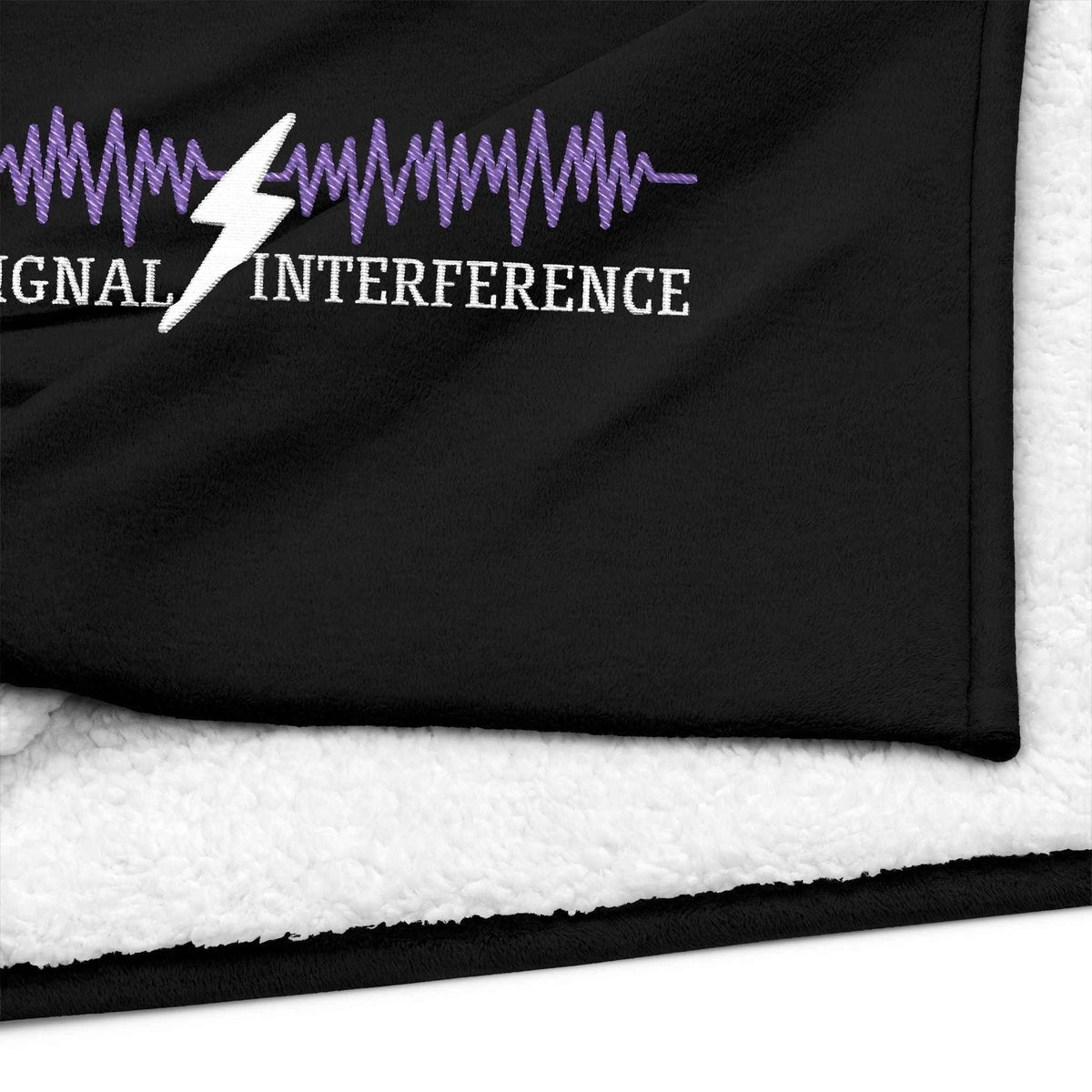 Signal Interference Sherpa Blanket – Epilepsy Awareness Throw – Subtle Purple Wave Blanket - Decor, Blankets, Throw - EpiAl's Shop
