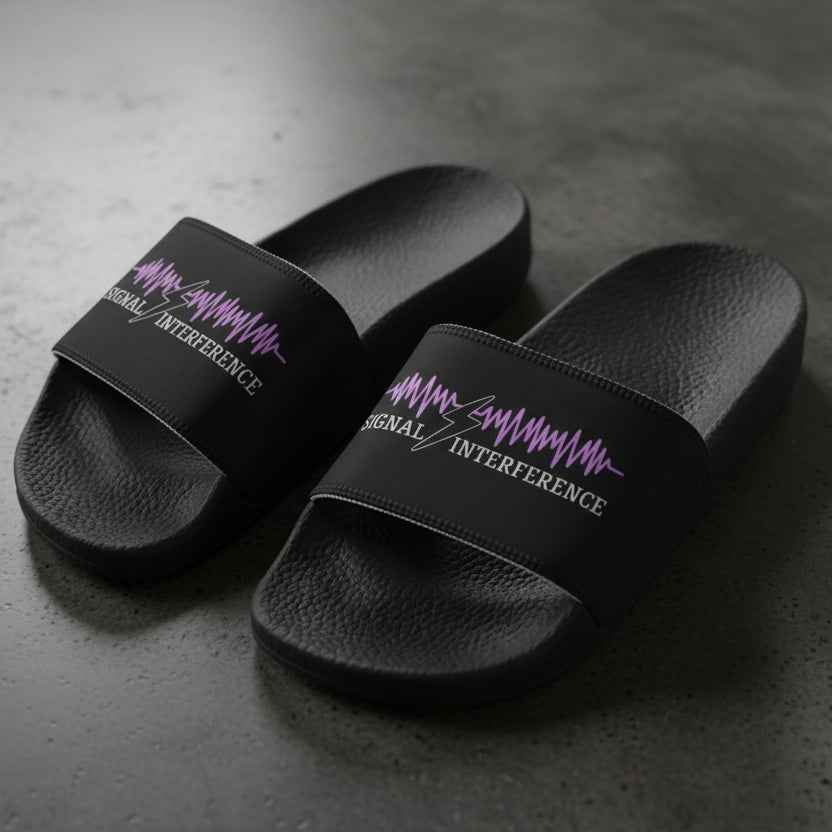 Signal Interference Slide Sandals — Controlled Chaos Edition - Shoes, Sandals - EpiAl's Shop