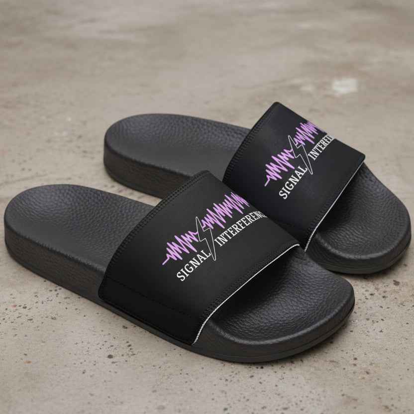 Signal Interference Slide Sandals — Controlled Chaos Edition - Shoes, Sandals - EpiAl's Shop