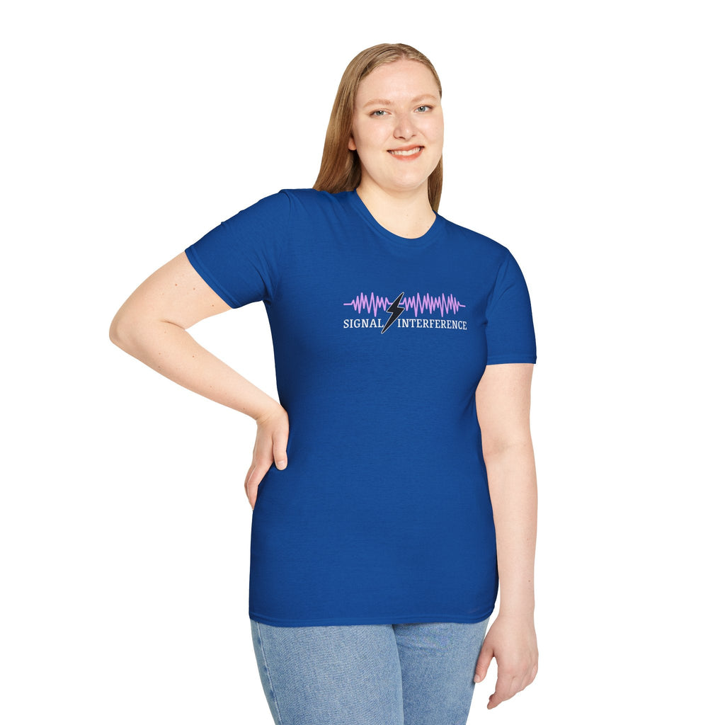 Signal Interference Tee — Quiet Static, Visible Spark - Clothing, Women, T-Shirts - EpiAl's Shop