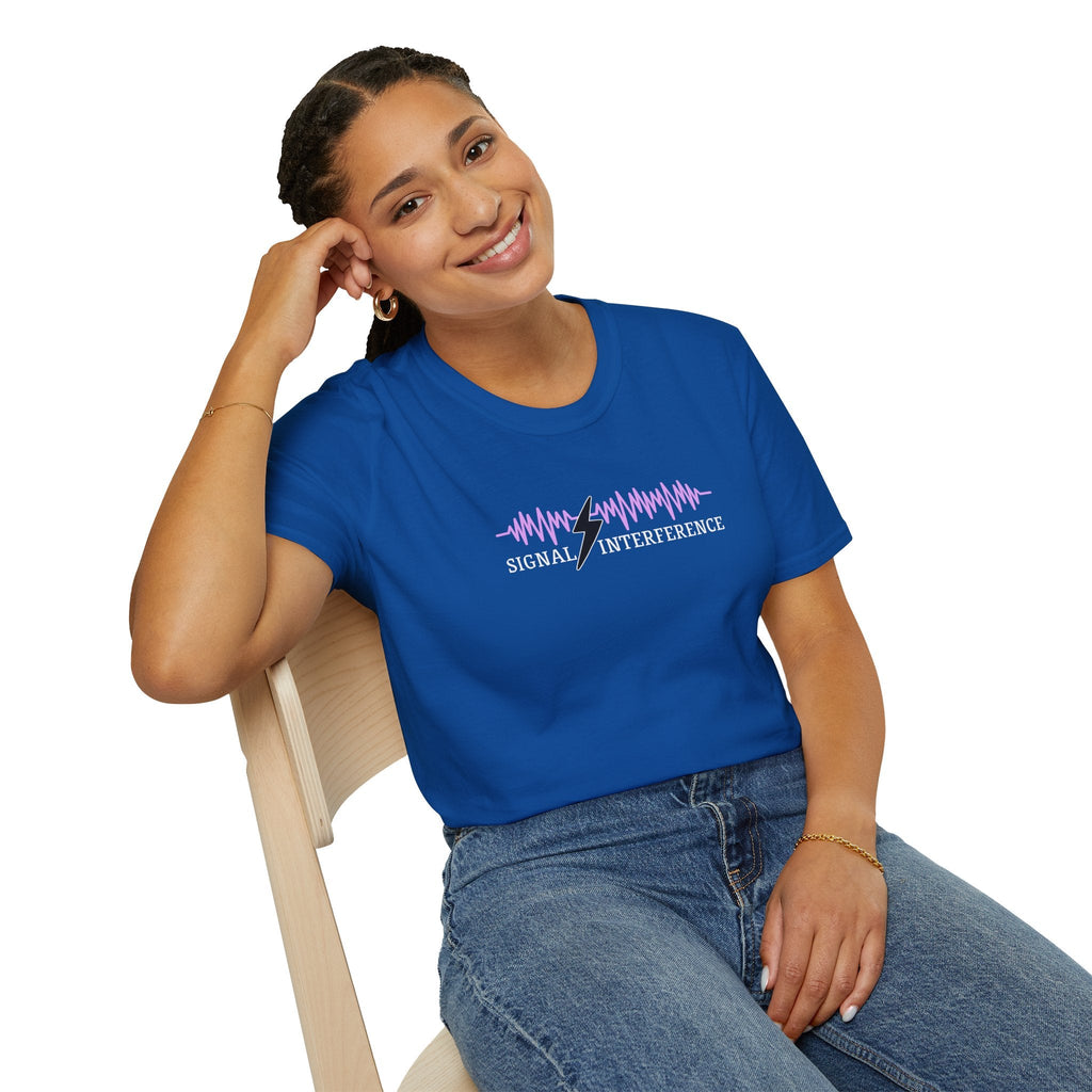 Signal Interference Tee — Quiet Static, Visible Spark - Clothing, Women, T-Shirts - EpiAl's Shop