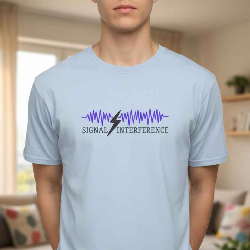 Signal Interference Tee — Quiet Static, Visible Spark - Clothing, Women, T-Shirts - EpiAl's Shop