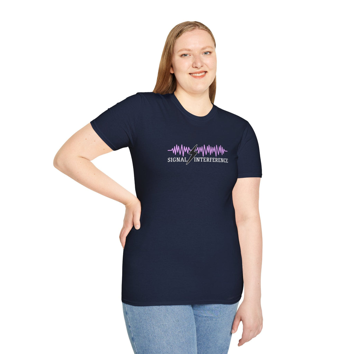 Signal Interference Tee — Quiet Static, Visible Spark - Clothing, Women, T-Shirts - EpiAl's Shop