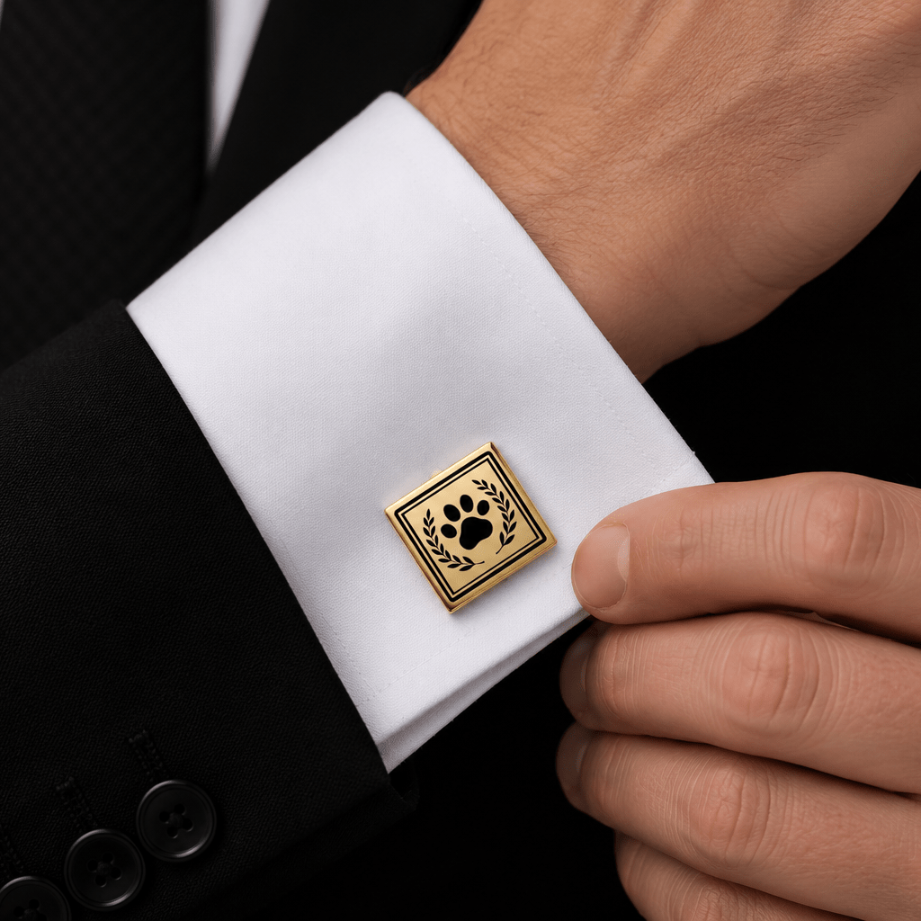 Silent Supervision Division Gold Cat Paw Cufflinks | Formal Cat Lover Accessories - Jewelry, Cufflinks - EpiAl's Shop