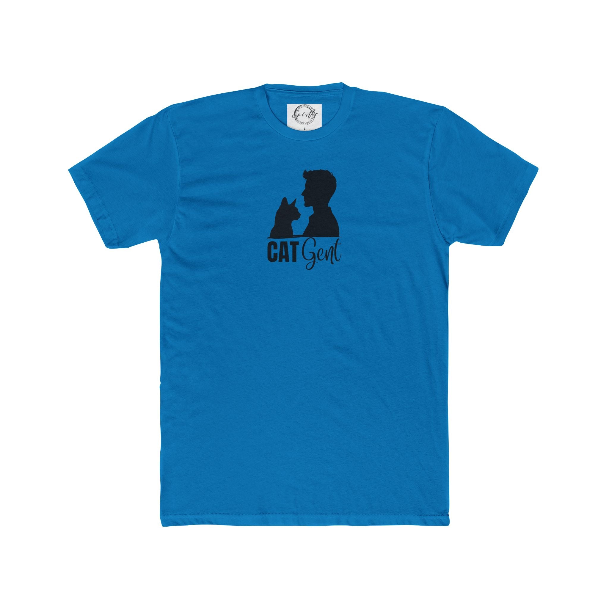 Silhouette Cat Gent Men's Cotton Crew Tee - EpiAl's Shop