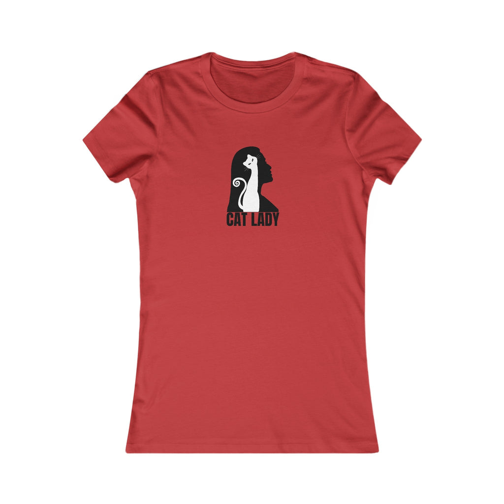 Silhouette Cat Lady Women's Favorite Tee - T - Shirt - Epileptic Al’s Shop
