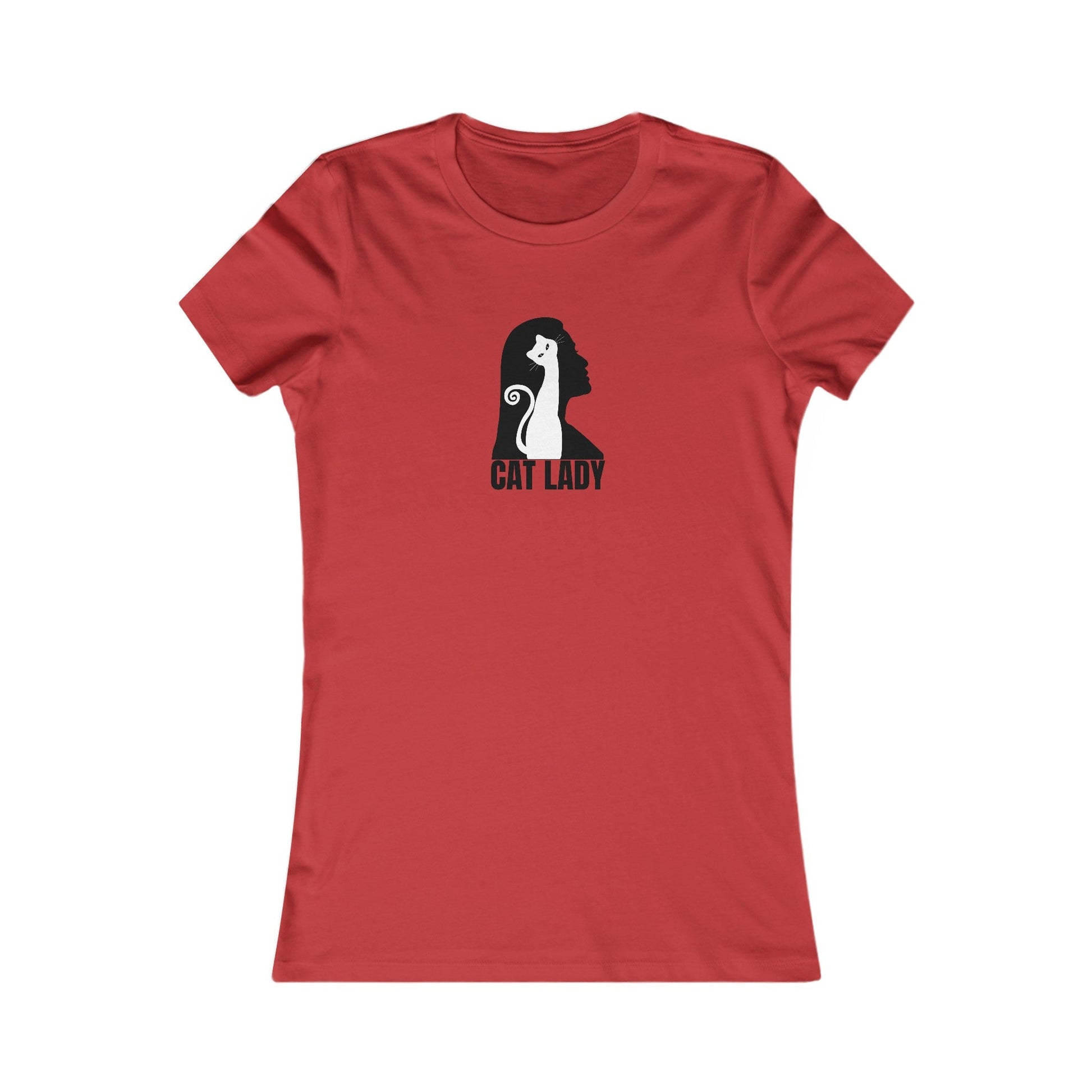 Silhouette Cat Lady Women's Favorite Tee - T - Shirt - Epileptic Al’s Shop