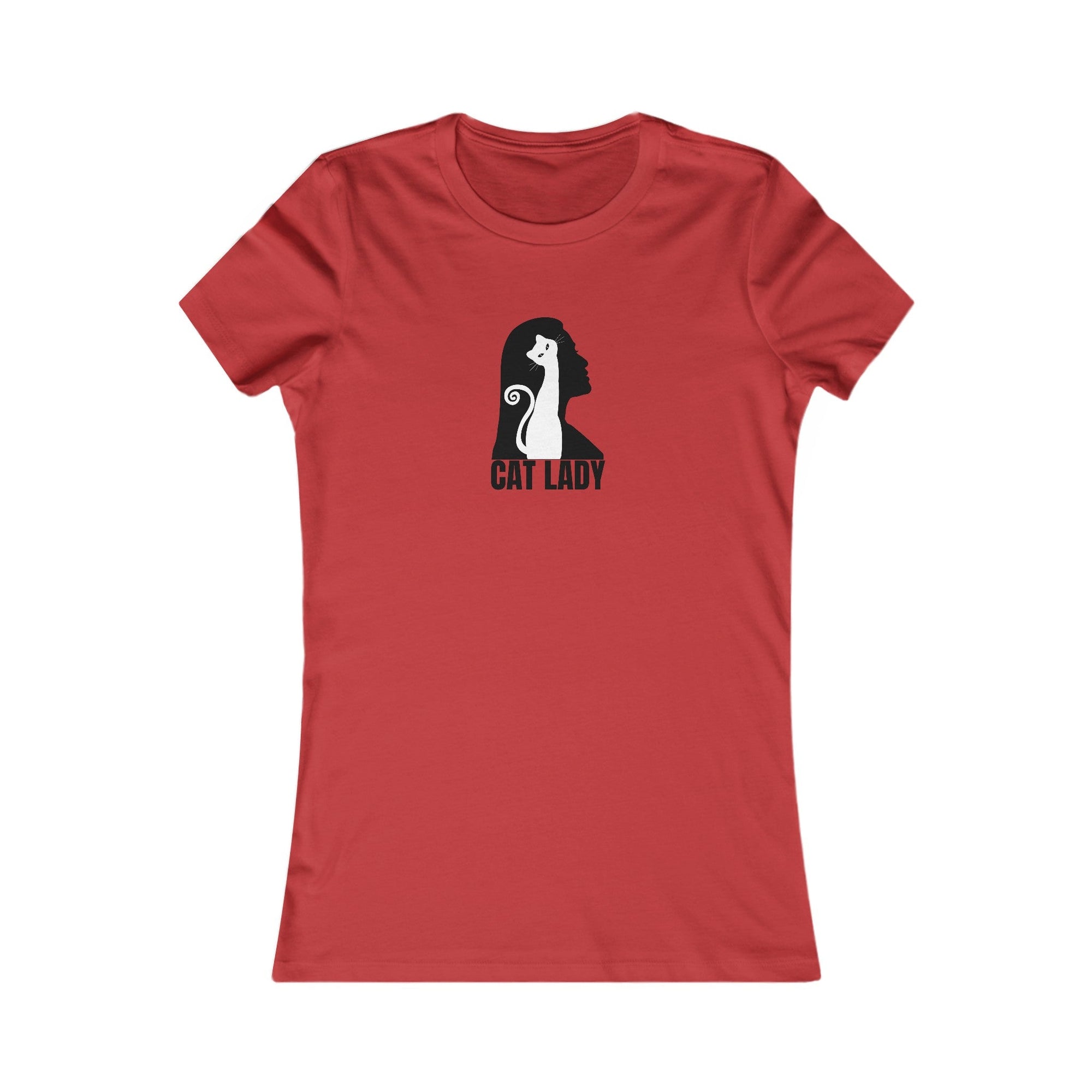 Silhouette Cat Lady Women's Favorite Tee - T - Shirt - Epileptic Al’s Shop