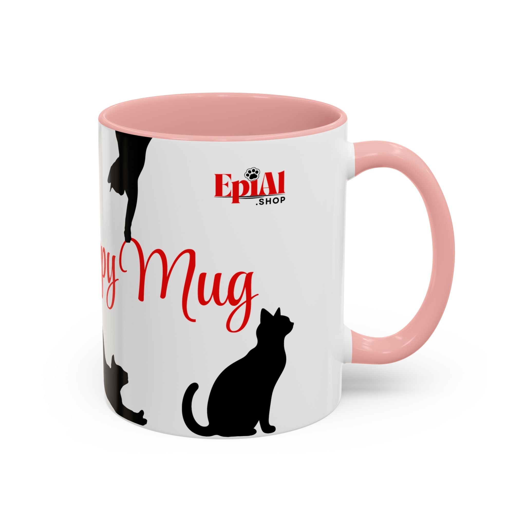 Silhouette Cat Lovers Accent Mug - Drinkware, Coffee Mugs - EpiAl's Shop