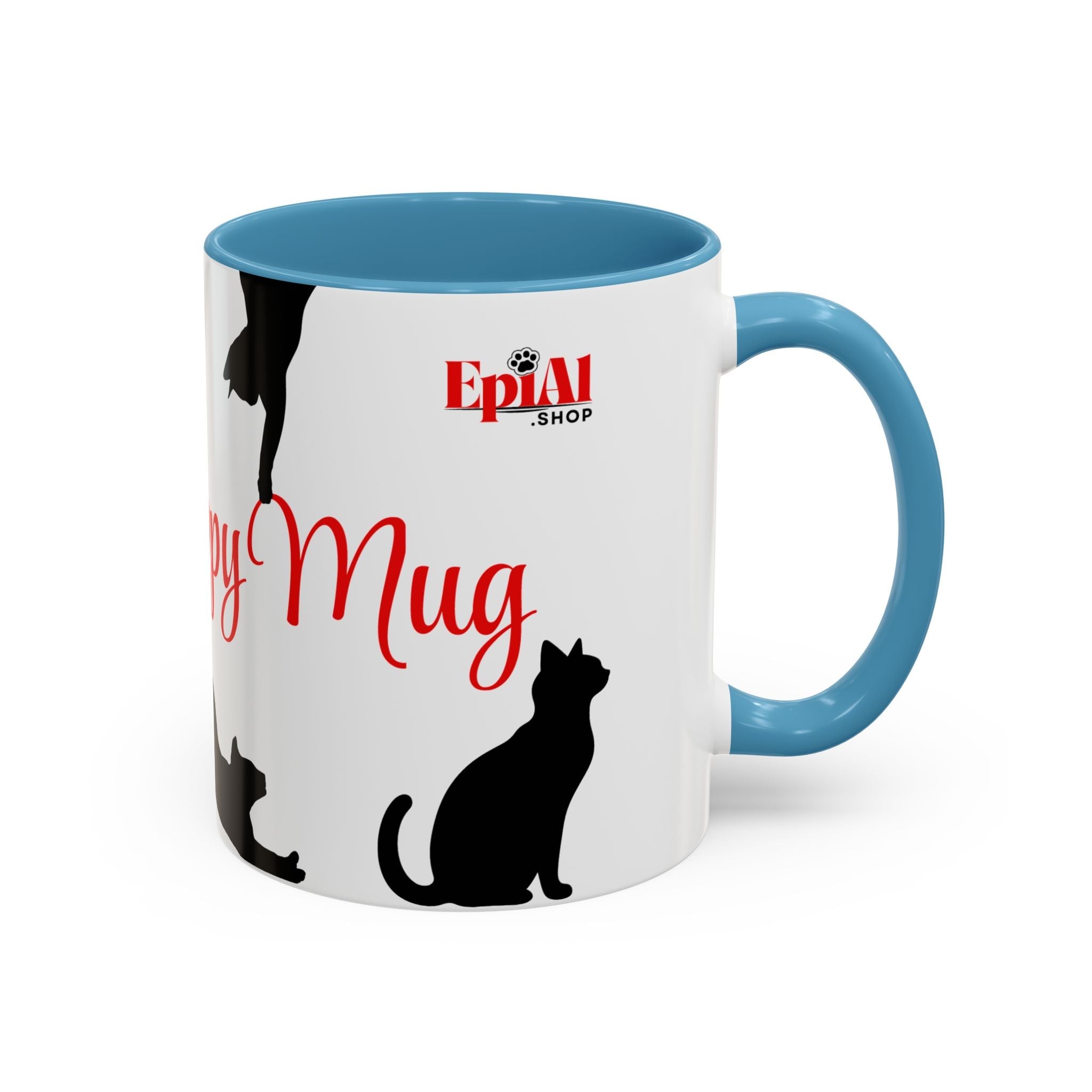 Silhouette Cat Lovers Accent Mug - Drinkware, Coffee Mugs - EpiAl's Shop