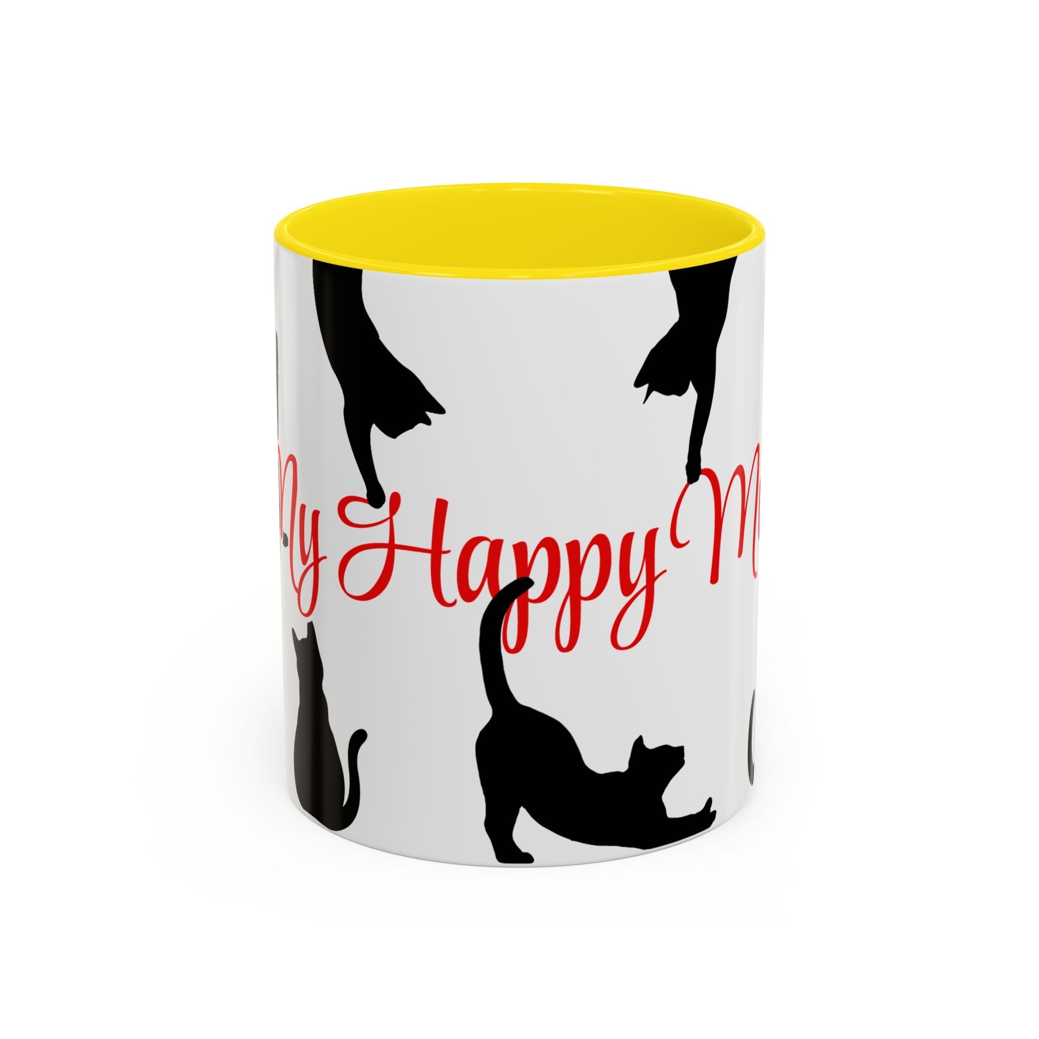 Silhouette Cat Lovers Accent Mug - Drinkware, Coffee Mugs - EpiAl's Shop