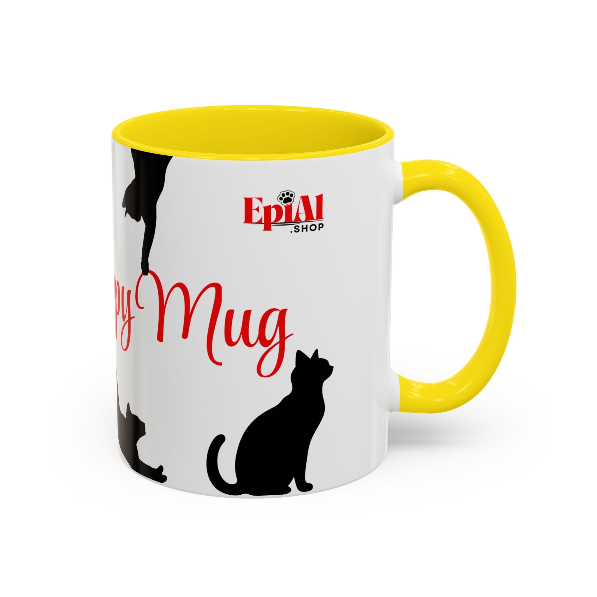 Silhouette Cat Lovers Accent Mug - Drinkware, Coffee Mugs - EpiAl's Shop
