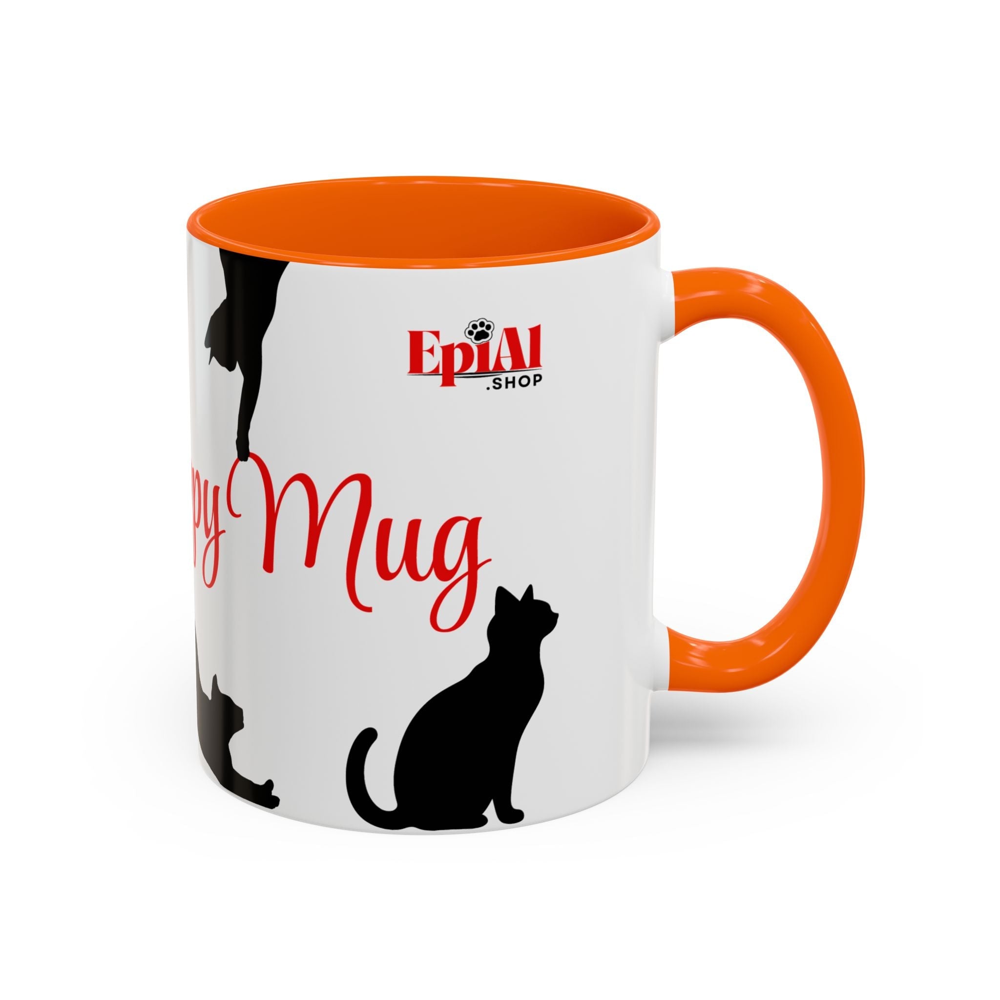 Silhouette Cat Lovers Accent Mug - Drinkware, Coffee Mugs - EpiAl's Shop