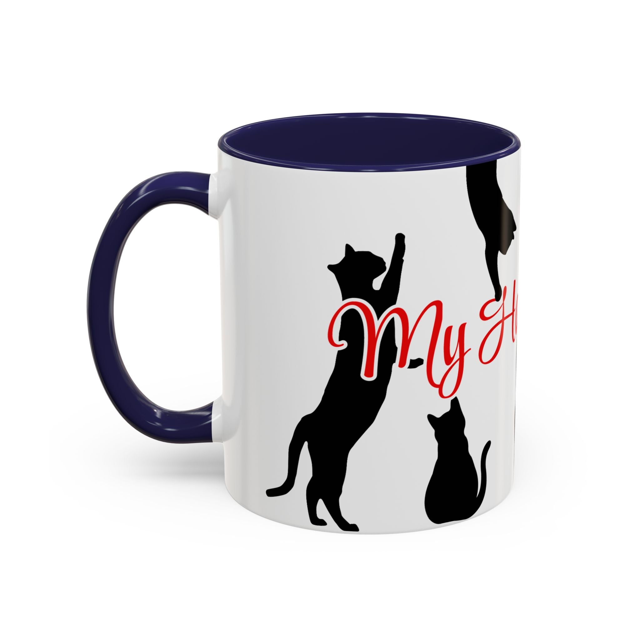 Silhouette Cat Lovers Accent Mug - Drinkware, Coffee Mugs - EpiAl's Shop