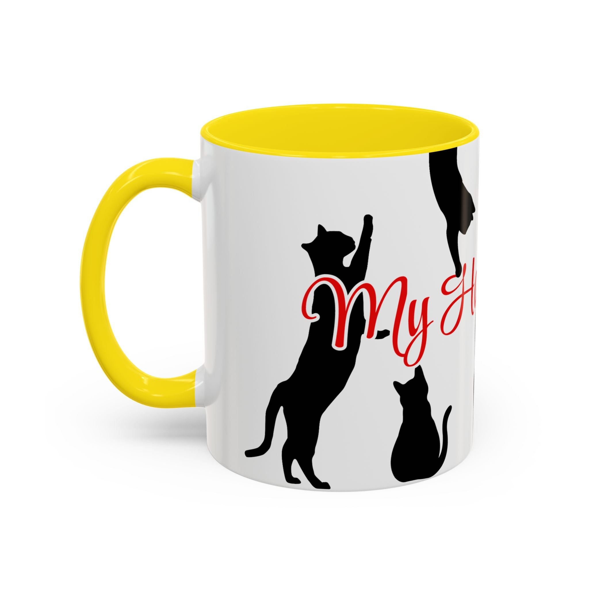 Silhouette Cat Lovers Accent Mug - Drinkware, Coffee Mugs - EpiAl's Shop