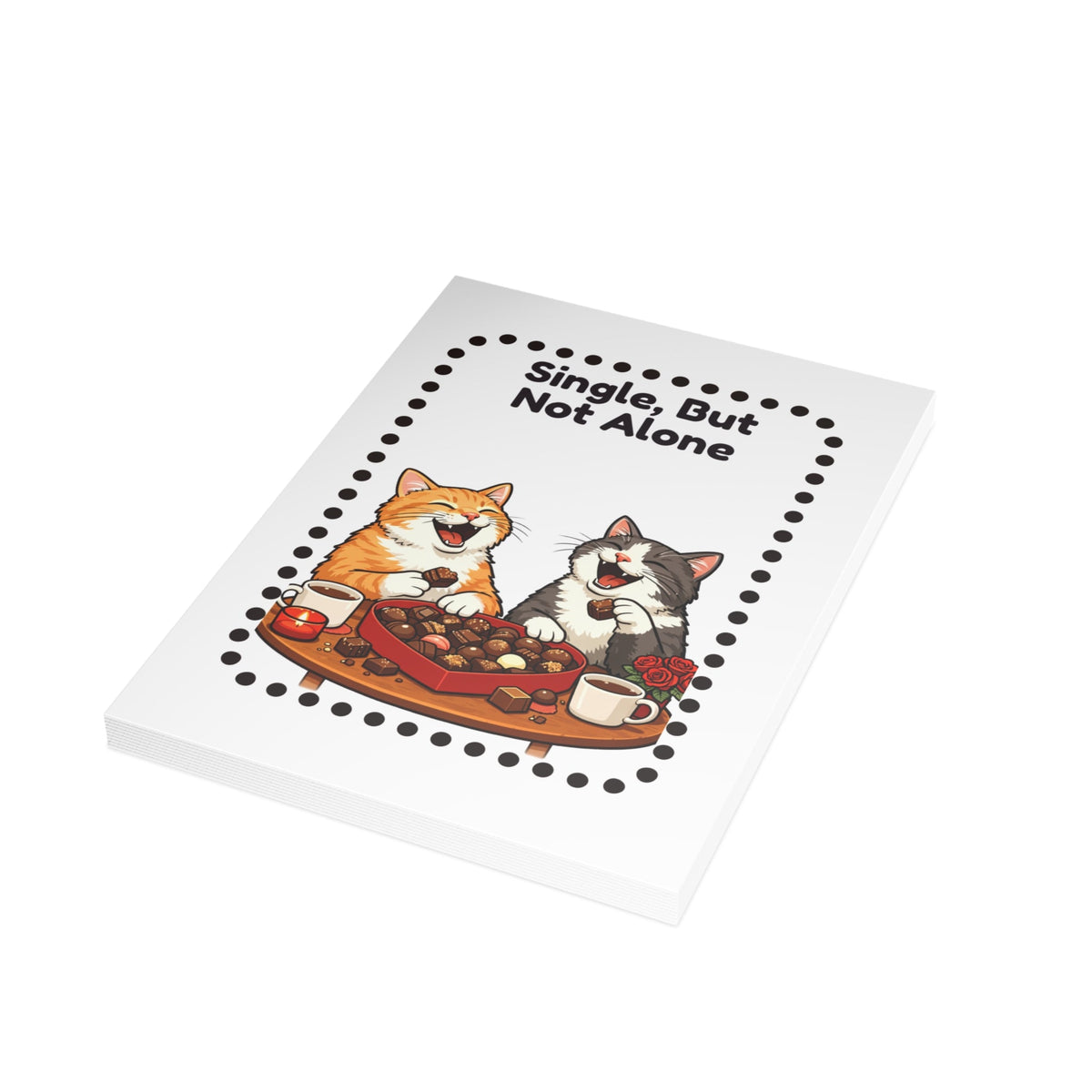 Single, But Not Alone – Funny Cat Valentine’s Day Friendship Card - Paper Products, Greeting Cards - EpiAl's Shop