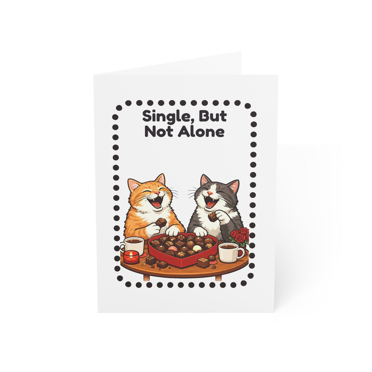 Single, But Not Alone – Funny Cat Valentine’s Day Friendship Card - Paper Products, Greeting Cards - EpiAl's Shop