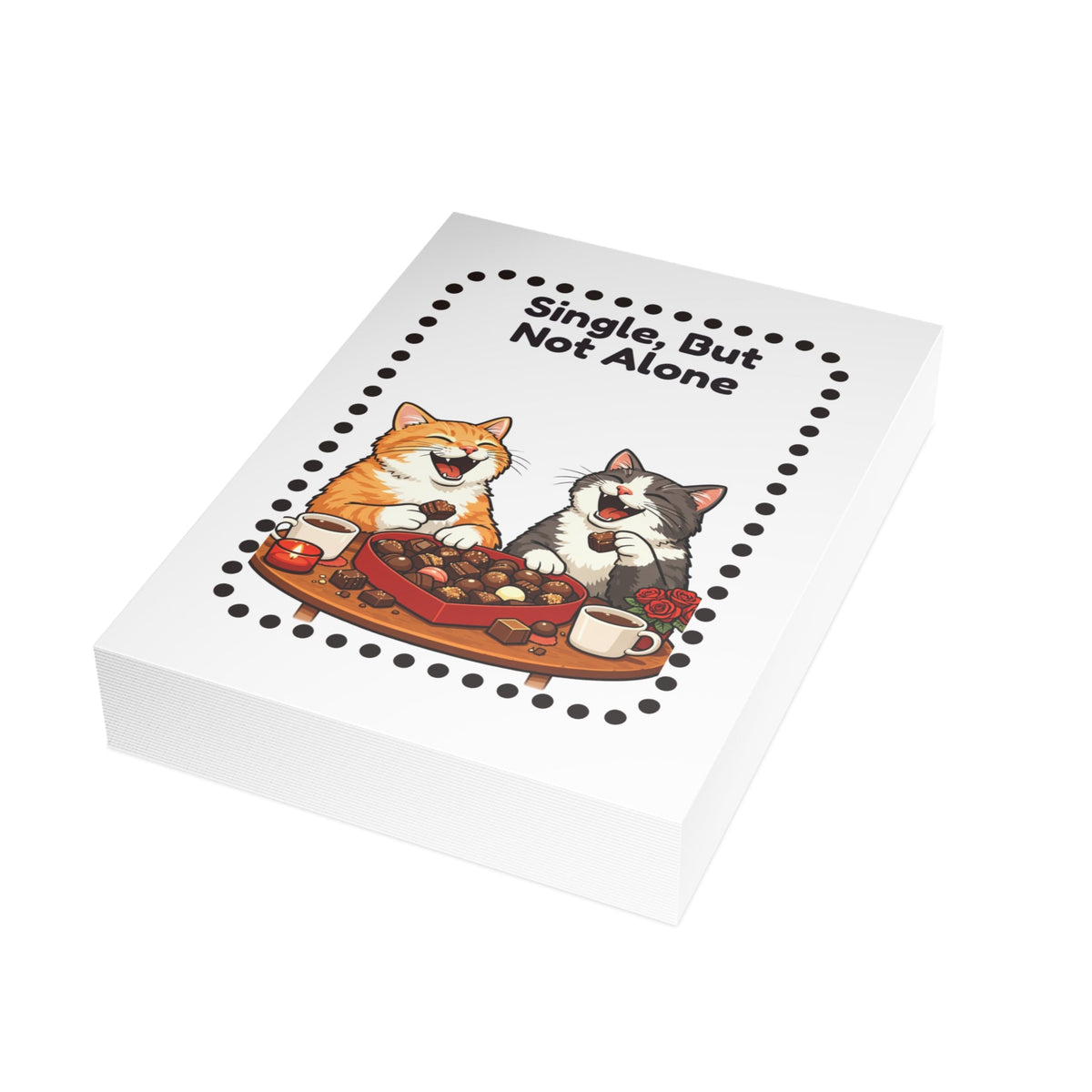 Single, But Not Alone – Funny Cat Valentine’s Day Friendship Card - Paper Products, Greeting Cards - EpiAl's Shop