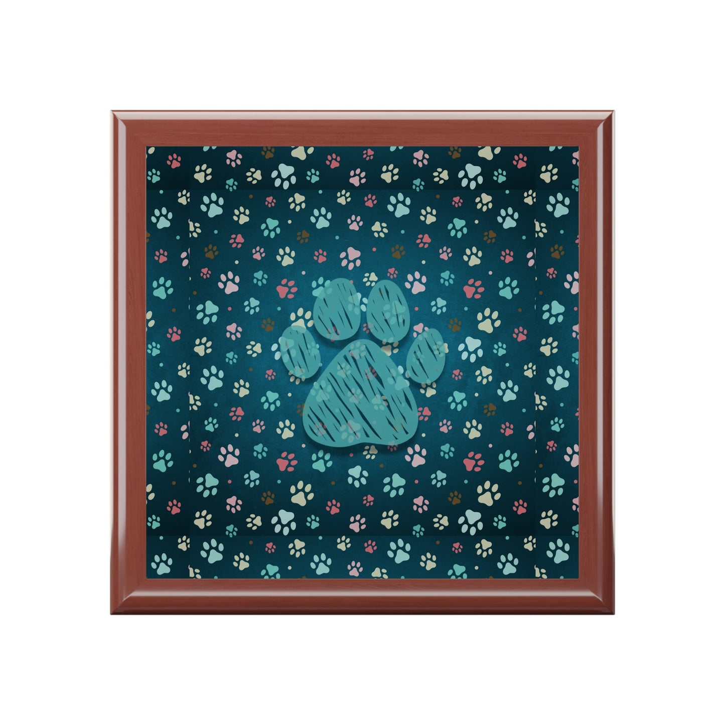Sketchy Blue Paw Jewelry Box - Home Decor - Epileptic Al’s Shop