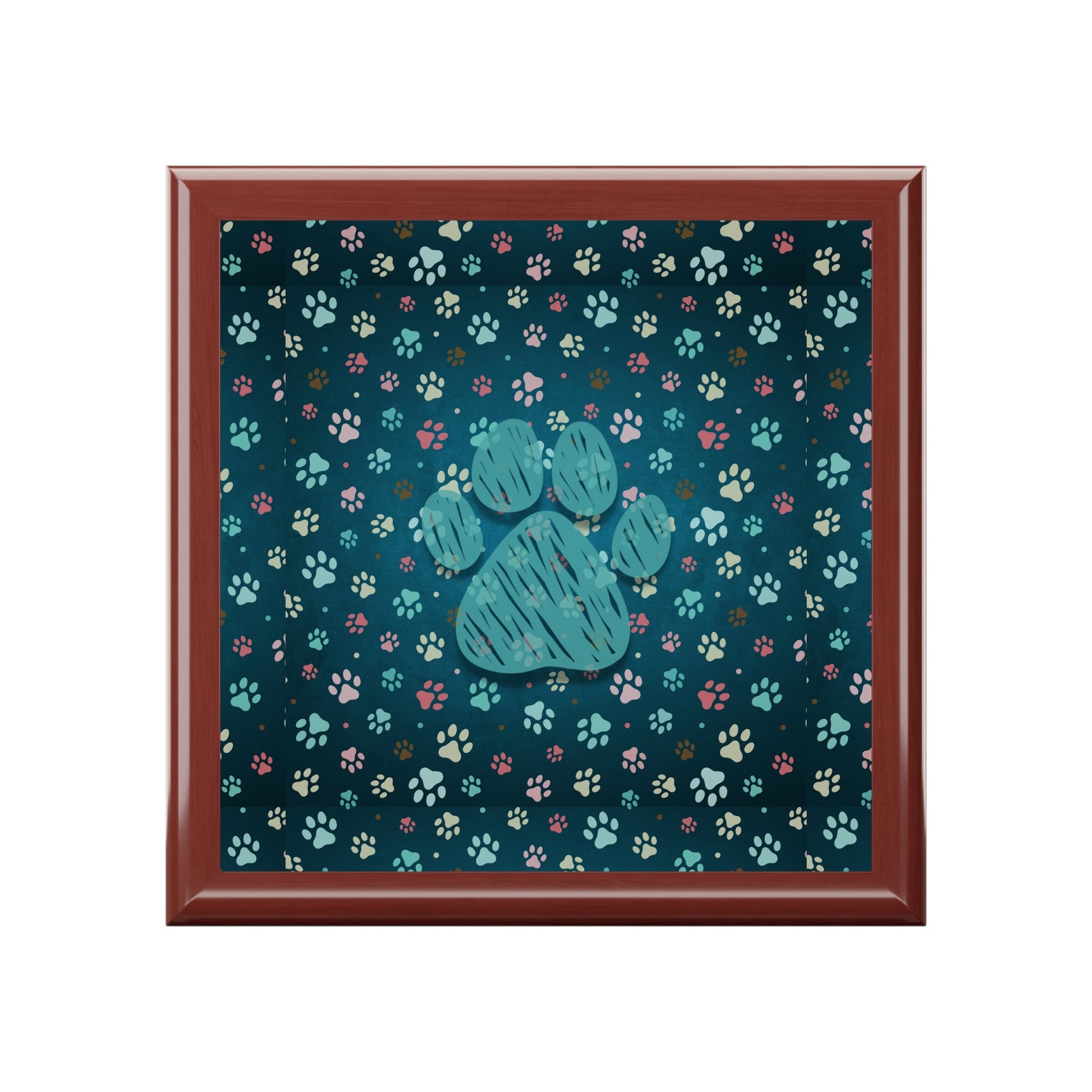 Sketchy Blue Paw Jewelry Box - Home Decor - Epileptic Al’s Shop
