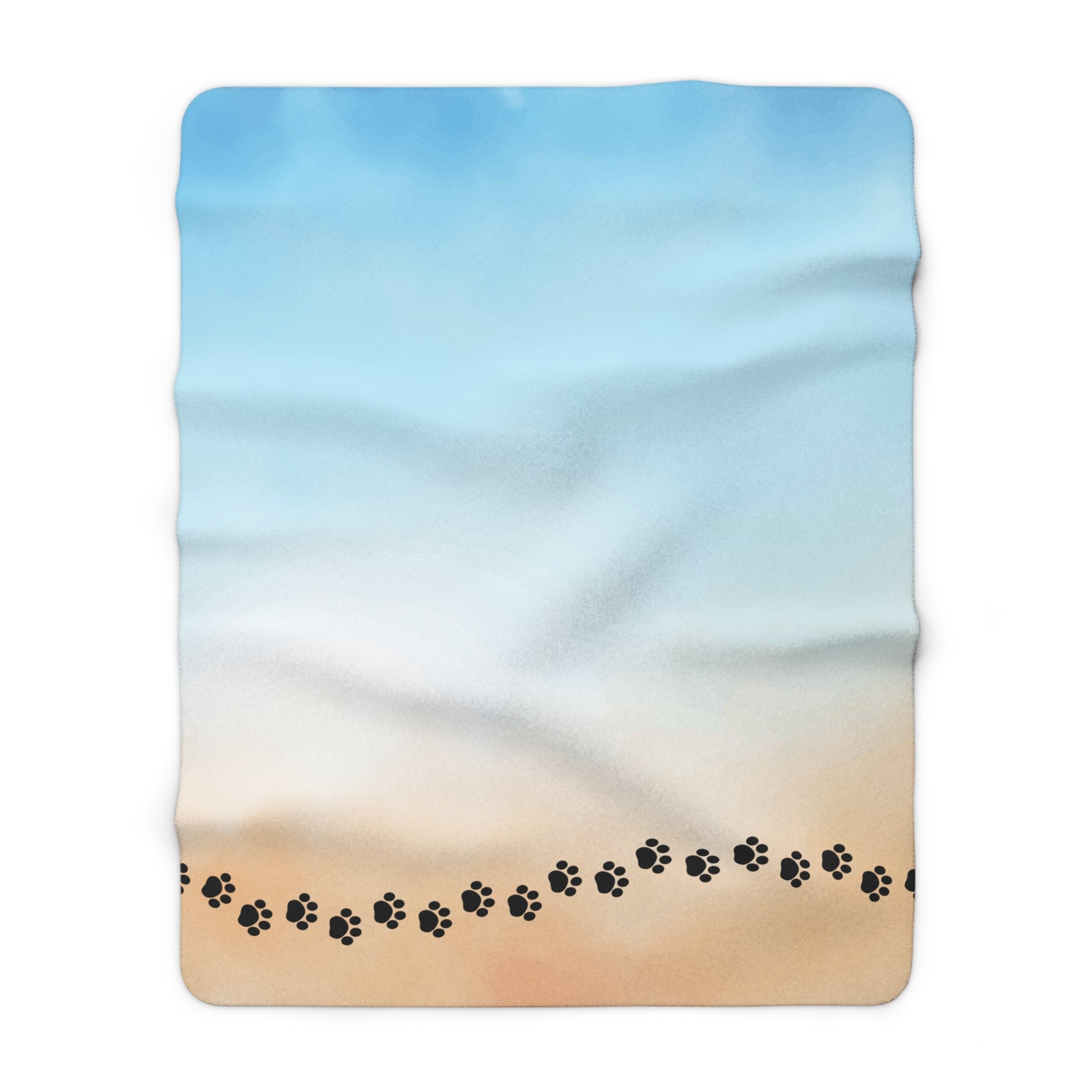 Sky & Sand Paw Print Sherpa Fleece Blanket - Cozy Pet Lover Gift - Decor, Blankets & Comforters - EpiAl's Shop