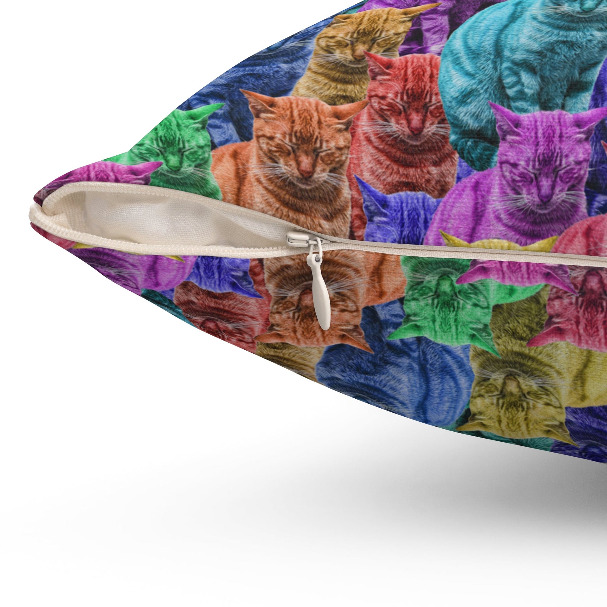 Sleepy Tabbies Spun Polyester Square Pillow - Home Decor - Epileptic Al’s Shop