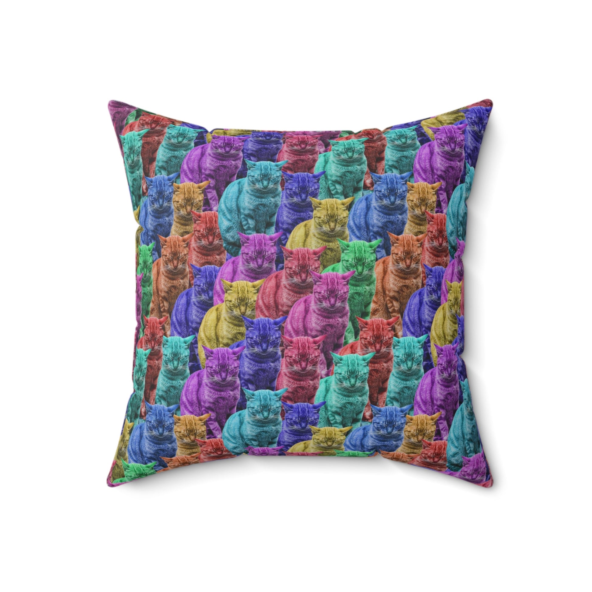 Sleepy Tabbies Spun Polyester Square Pillow - Home Decor - Epileptic Al’s Shop