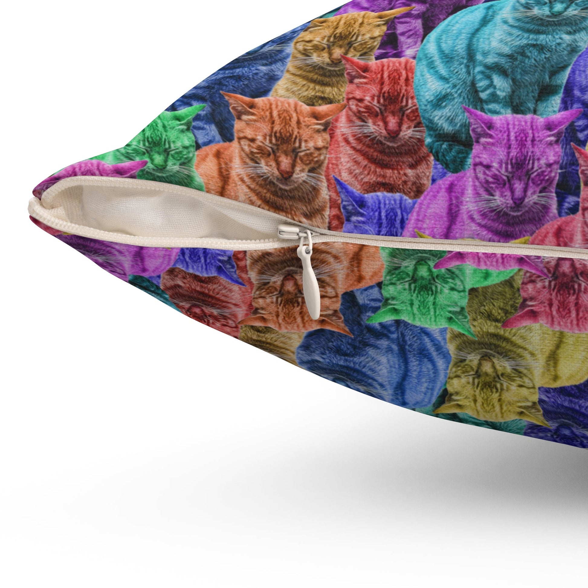 Sleepy Tabbies Spun Polyester Square Pillow - Home Decor - Epileptic Al’s Shop