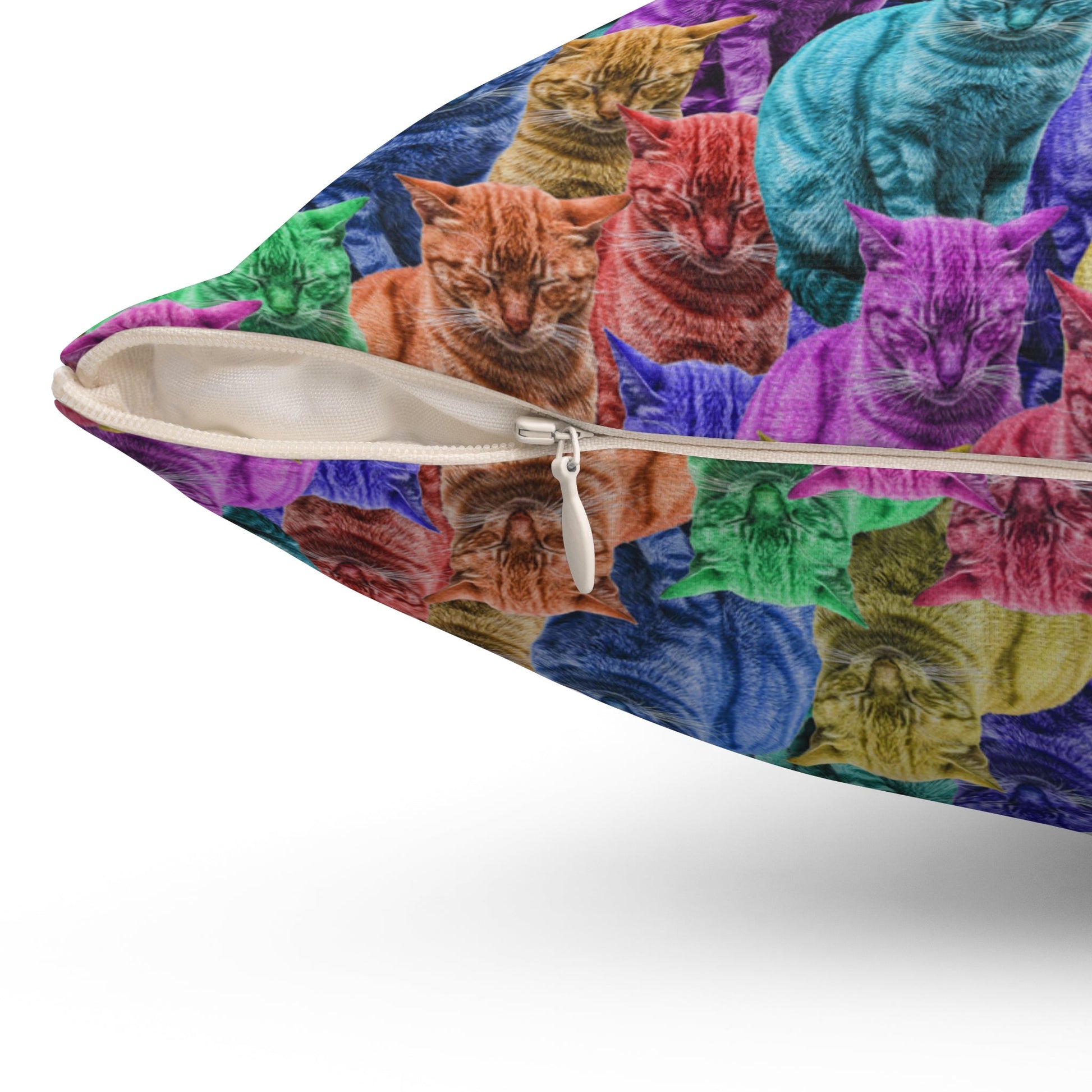 Sleepy Tabbies Spun Polyester Square Pillow - Home Decor - Epileptic Al’s Shop