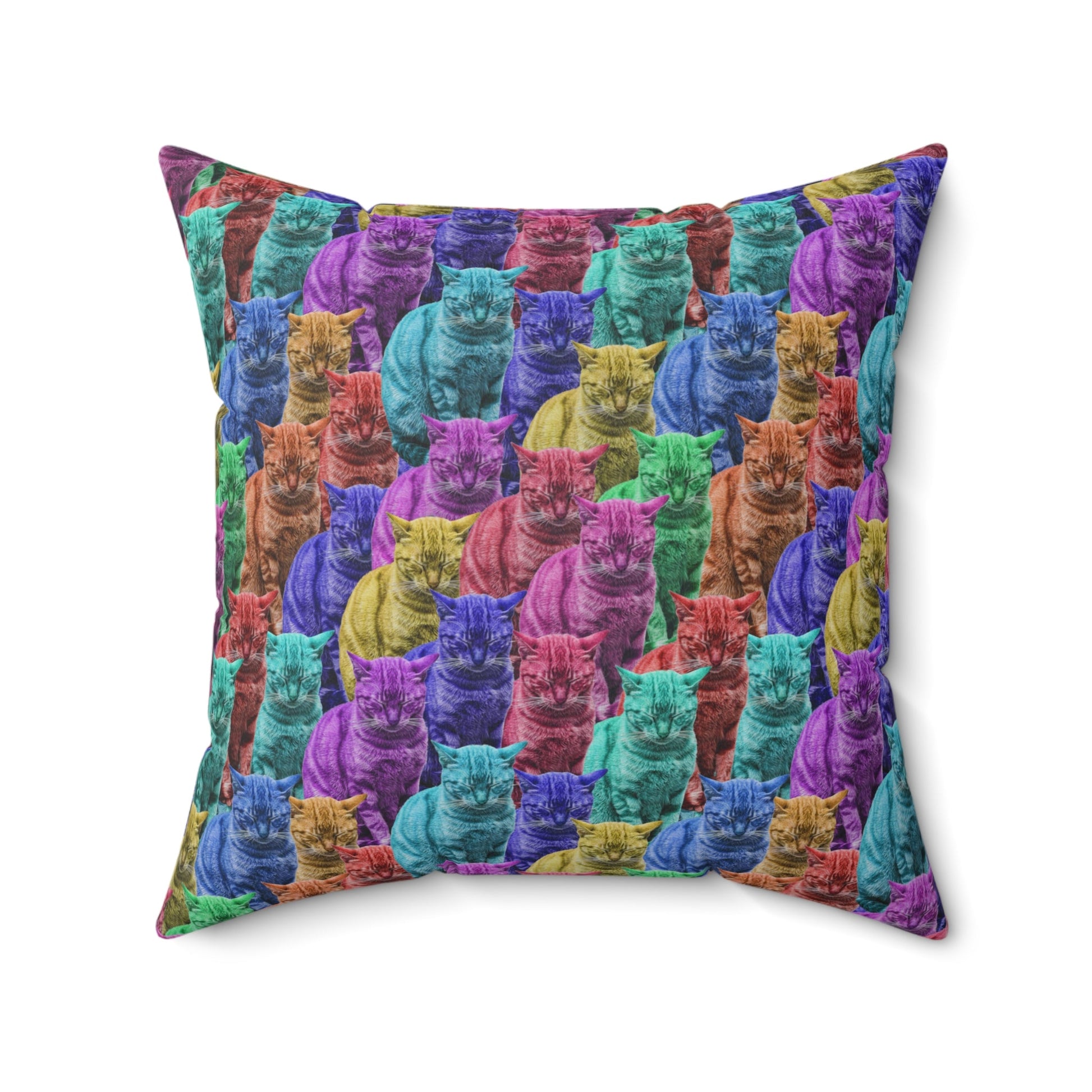 Sleepy Tabbies Spun Polyester Square Pillow - Home Decor - Epileptic Al’s Shop