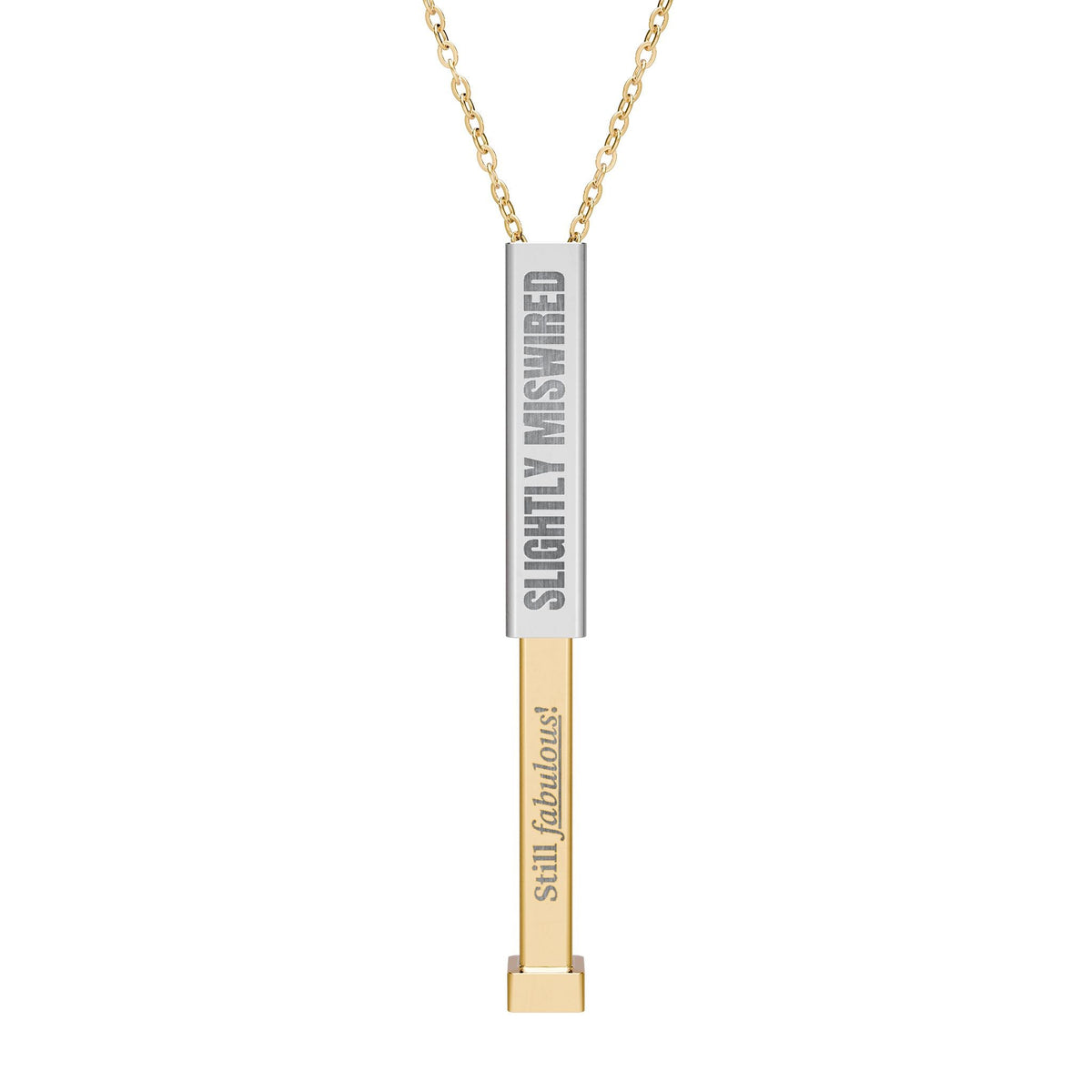 Slightly Miswired, Still Fabulous Hidden Message Sliding Bar Necklace - Jewelry, Necklaces - EpiAl's Shop