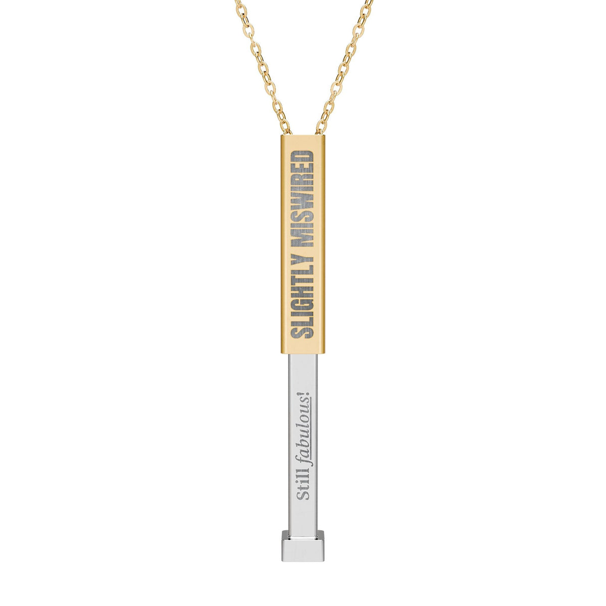 Slightly Miswired, Still Fabulous Hidden Message Sliding Bar Necklace - Jewelry, Necklaces - EpiAl's Shop