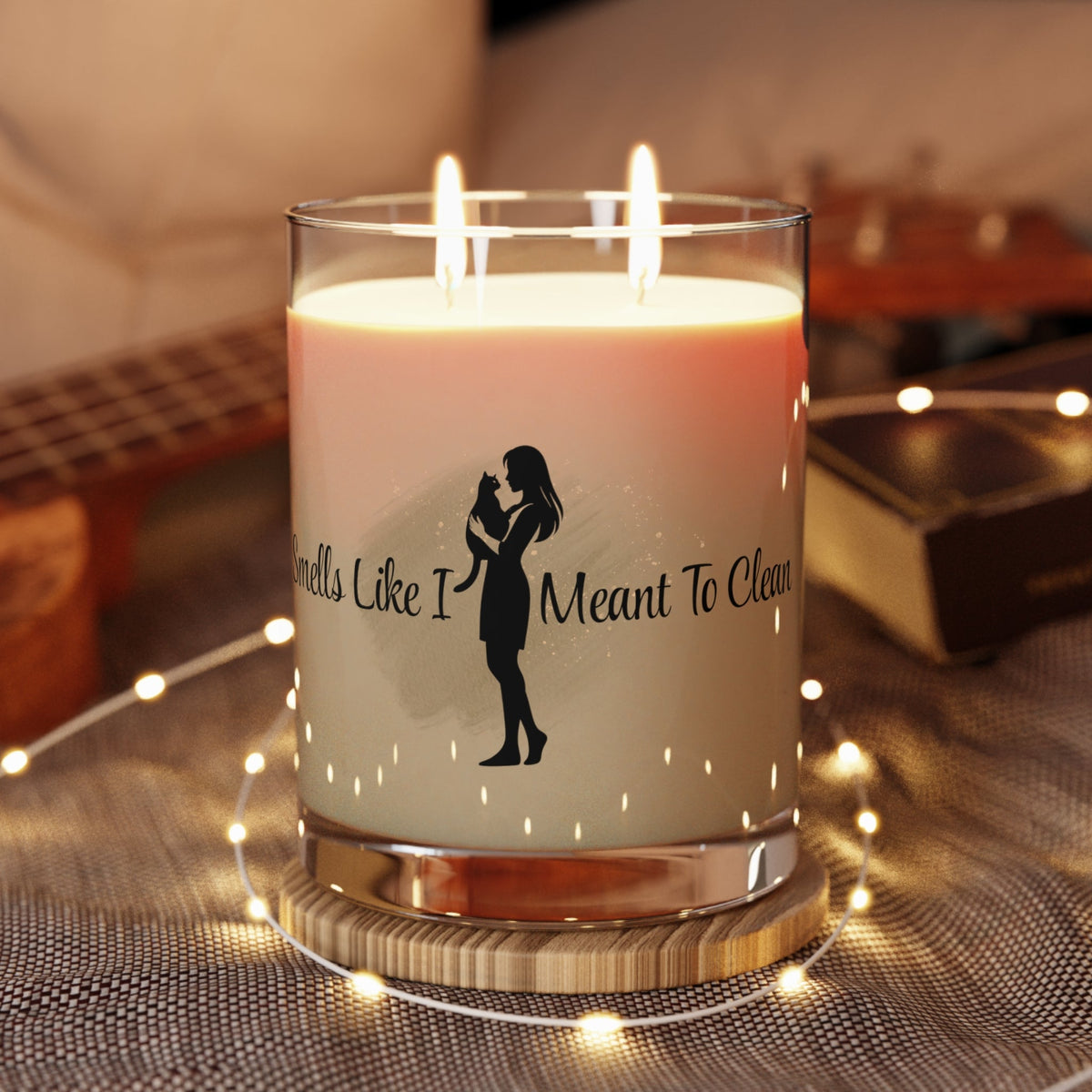 Smells Like I Meant To Clean – Funny Cat Lover Glass Candle - Decor, Candles, Scented - EpiAl's Shop