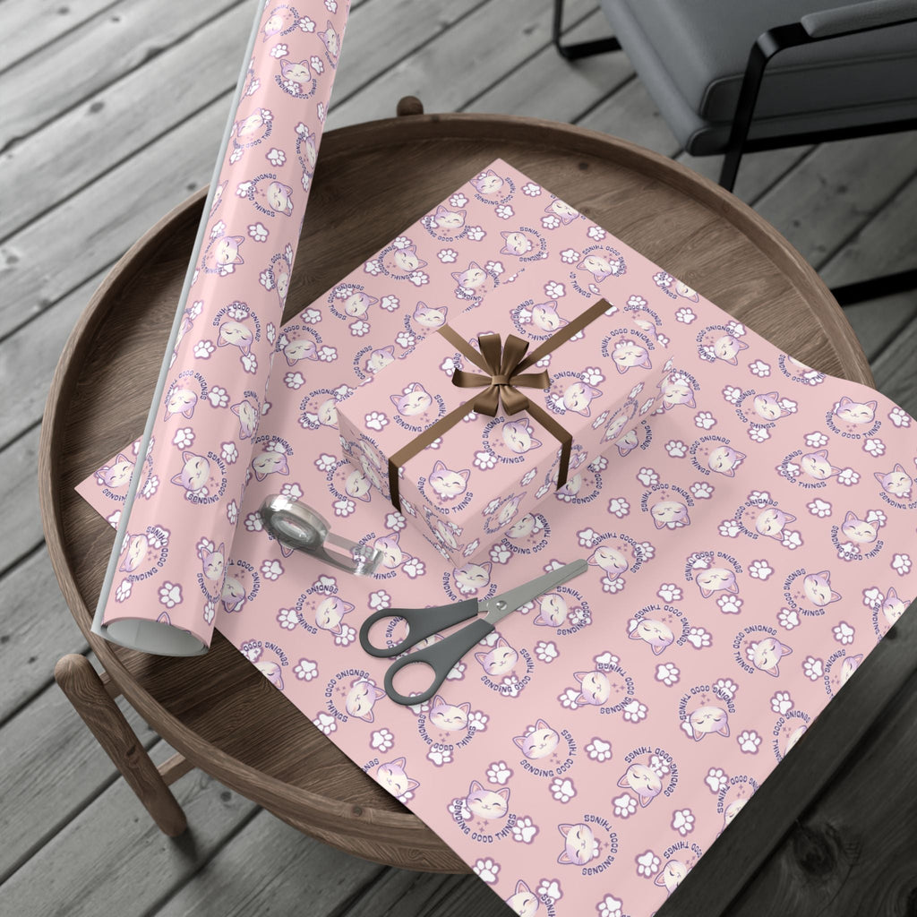 Smiling Cat Pattern Gift Wrap | All-Purpose Wrapping Paper - Gift Wrap, Paper - EpiAl's Shop