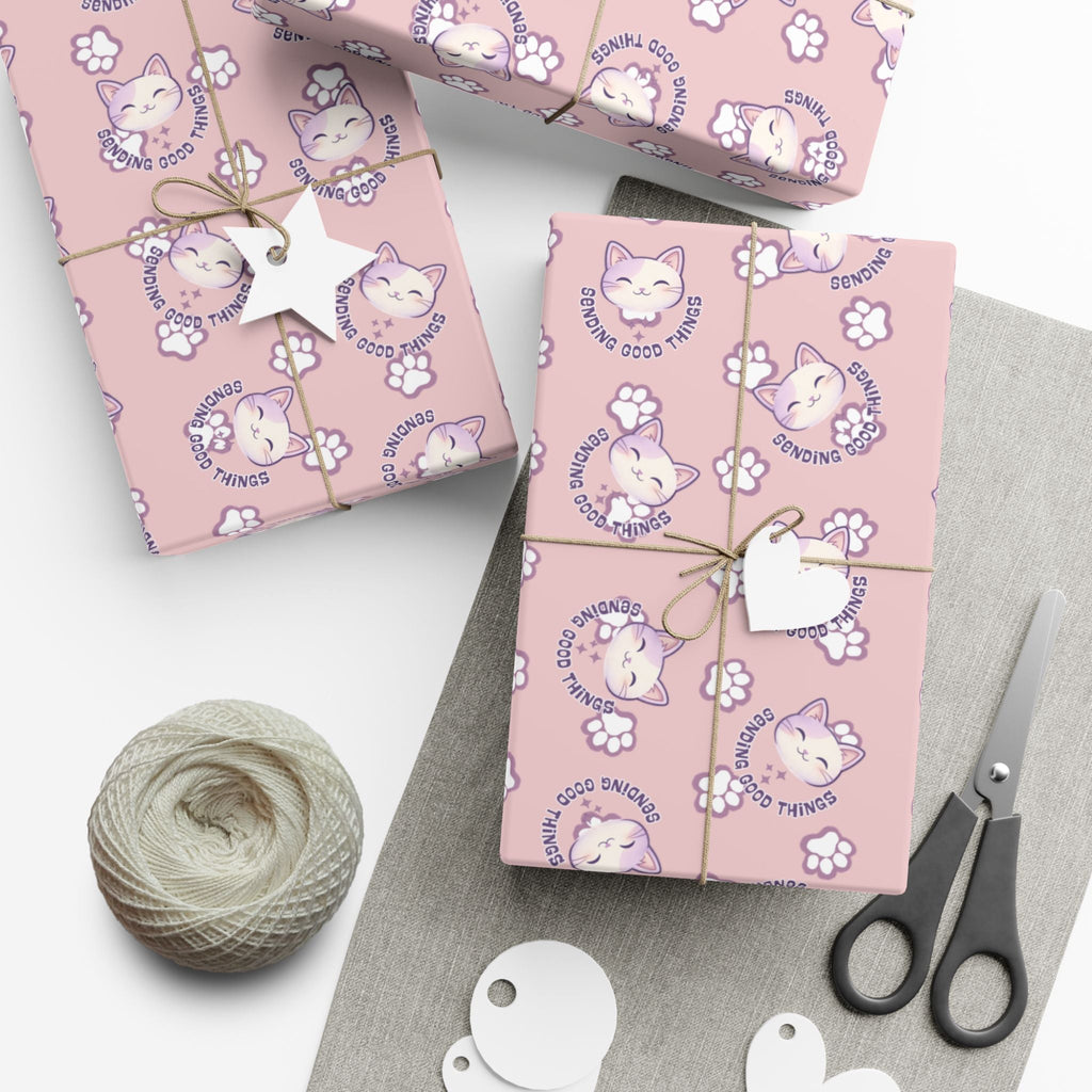 Smiling Cat Pattern Gift Wrap | All-Purpose Wrapping Paper - Gift Wrap, Paper - EpiAl's Shop
