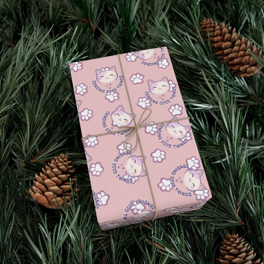 Smiling Cat Pattern Gift Wrap | All-Purpose Wrapping Paper - Gift Wrap, Paper - EpiAl's Shop