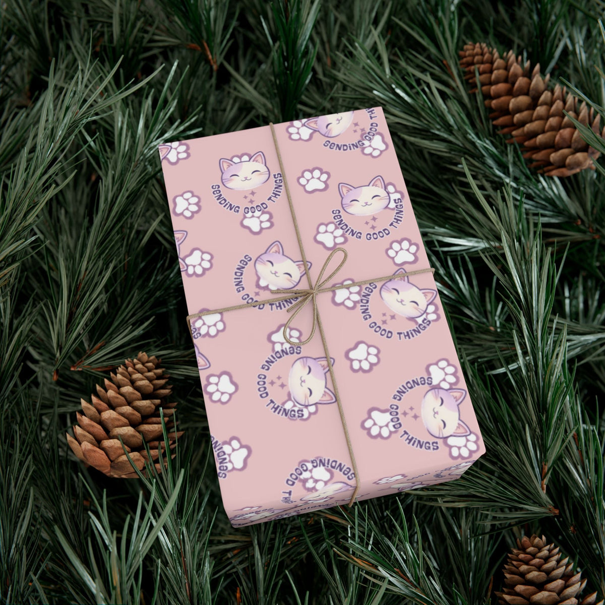 Smiling Cat Pattern Gift Wrap | All-Purpose Wrapping Paper - Gift Wrap, Paper - EpiAl's Shop