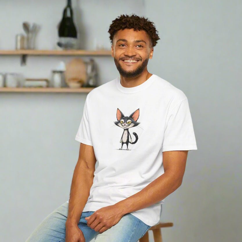 Smiling Cat Unisex T-Shirt | Funny Cat Tee - Clothing, T-shirts - EpiAl's Shop