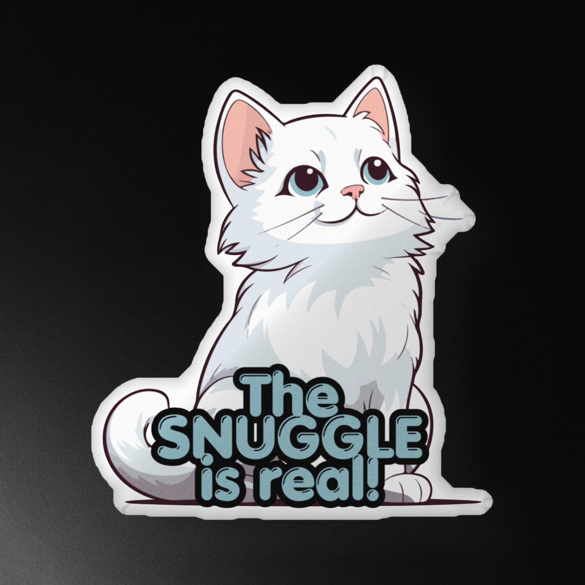 Snuggle is Real Cat Shaped Pillow - Home Decor - EpiAl's Shop