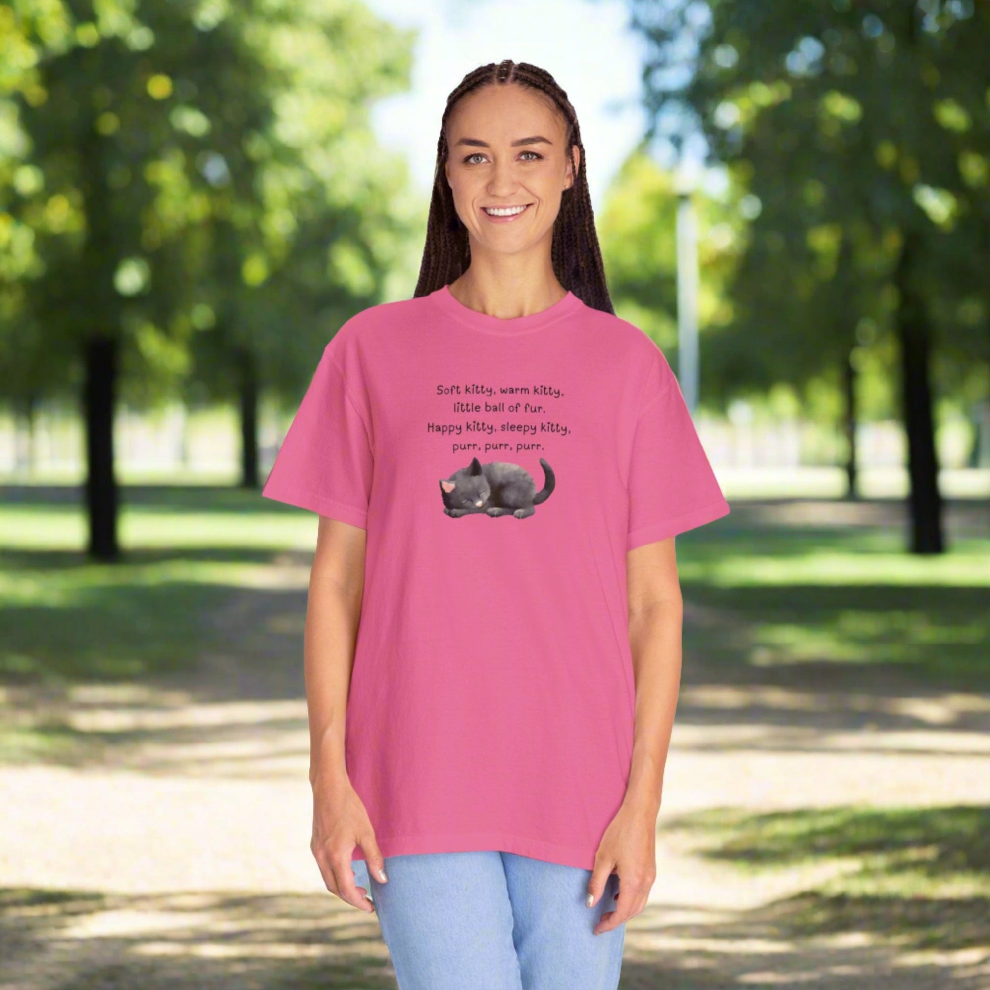 Soft Kitty Warm Kitty Unisex Garment - Dyed T - shirt - T - Shirt - Epileptic Al’s Shop