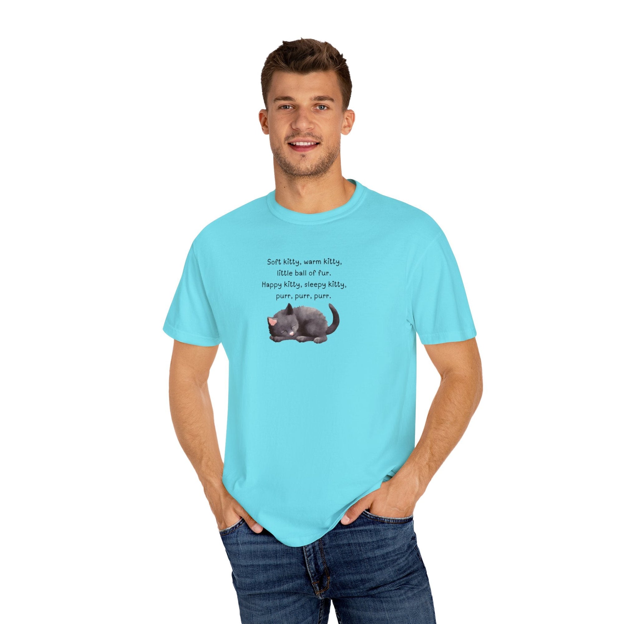 Soft Kitty Warm Kitty Unisex Garment - Dyed T - shirt - T - Shirt - Epileptic Al’s Shop