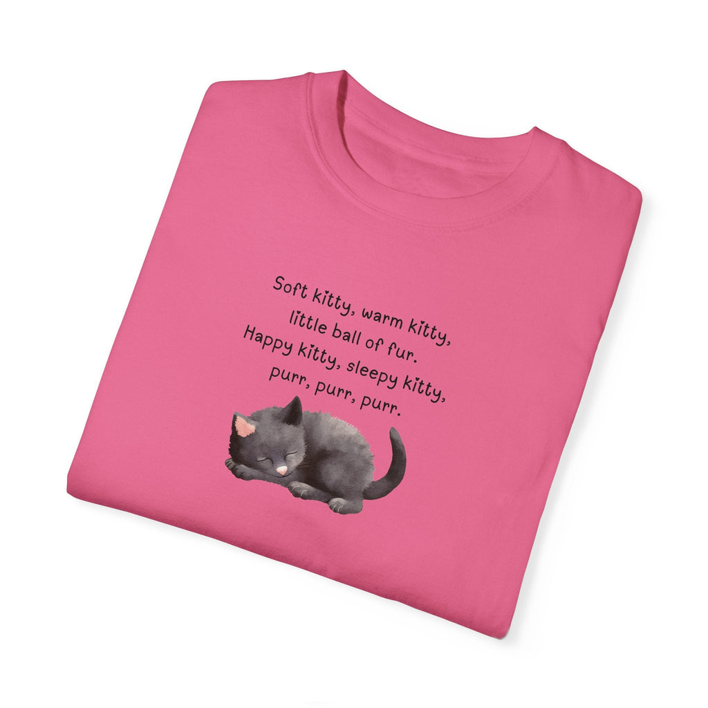 Soft Kitty Warm Kitty Unisex Garment - Dyed T - shirt - T - Shirt - Epileptic Al’s Shop