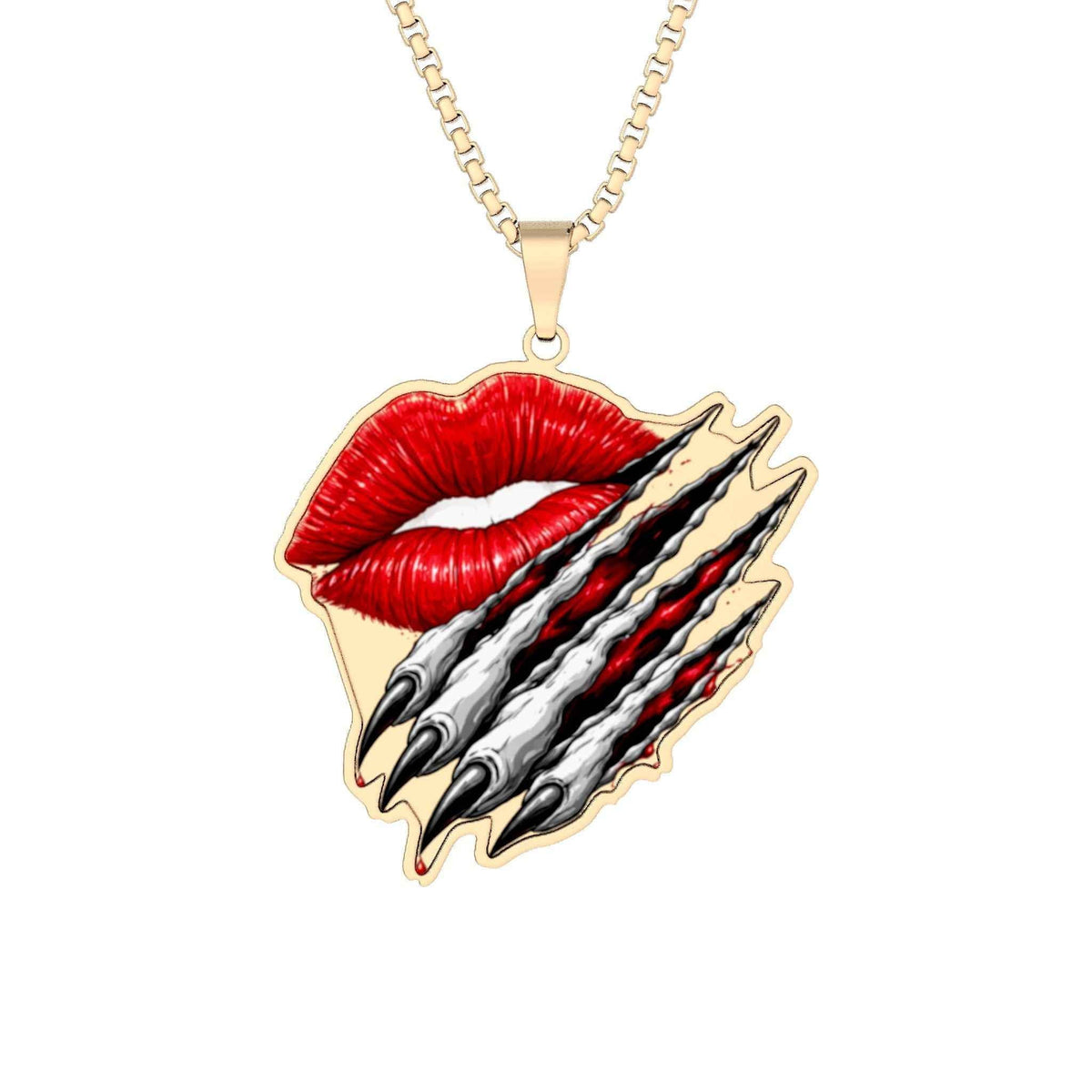 Soft Lips Sharp Claws Necklace | Cute But Dangerous Pendant - Jewelry, Necklaces - EpiAl's Shop