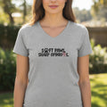Soft Paws, Sharp Opinions Women’s V-Neck Tee - Clothing, Women, T-Shirts - EpiAl's Shop