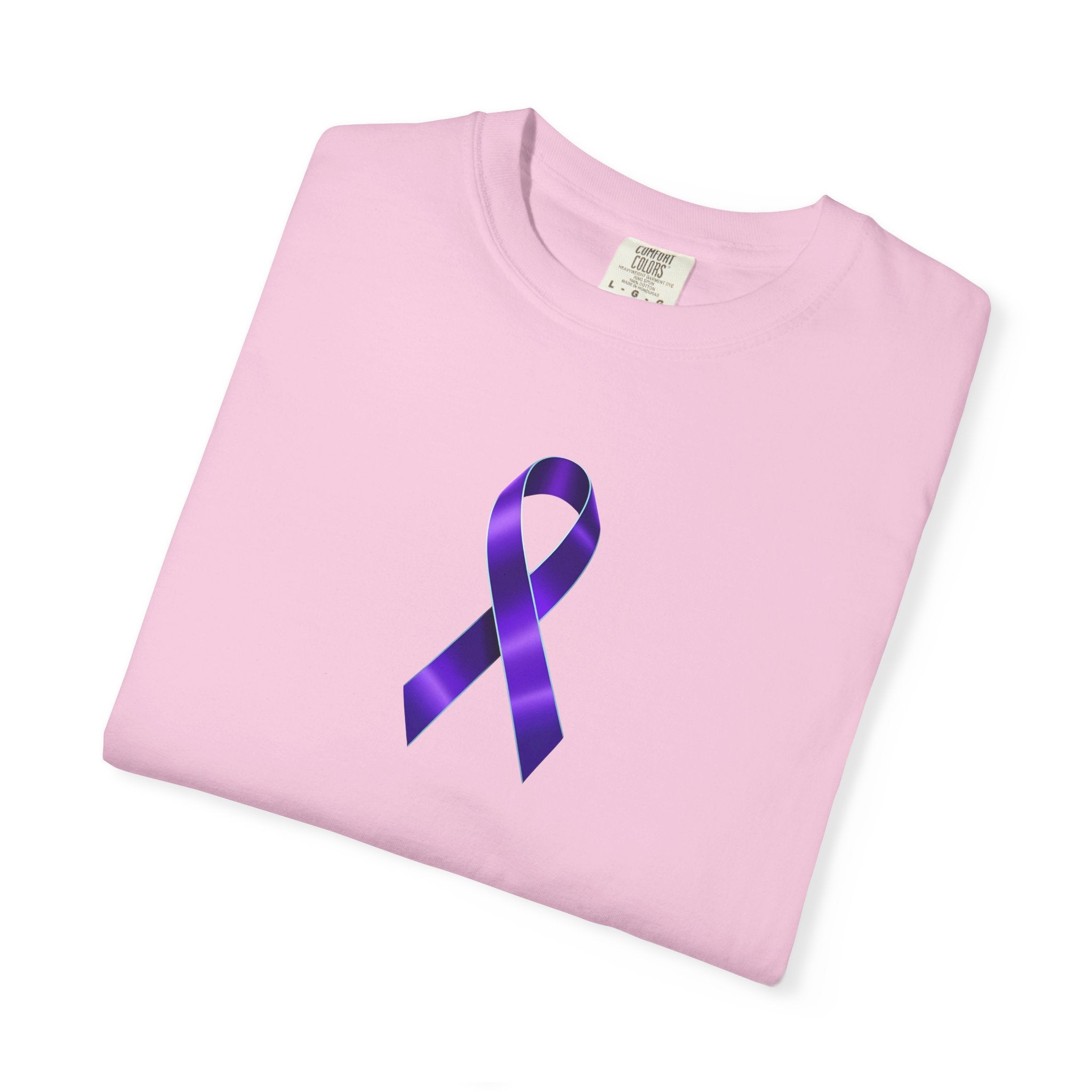 Solitary Purple Ribbon Awareness T-Shirt - Clothing, T-shirts - EpiAl's Shop
