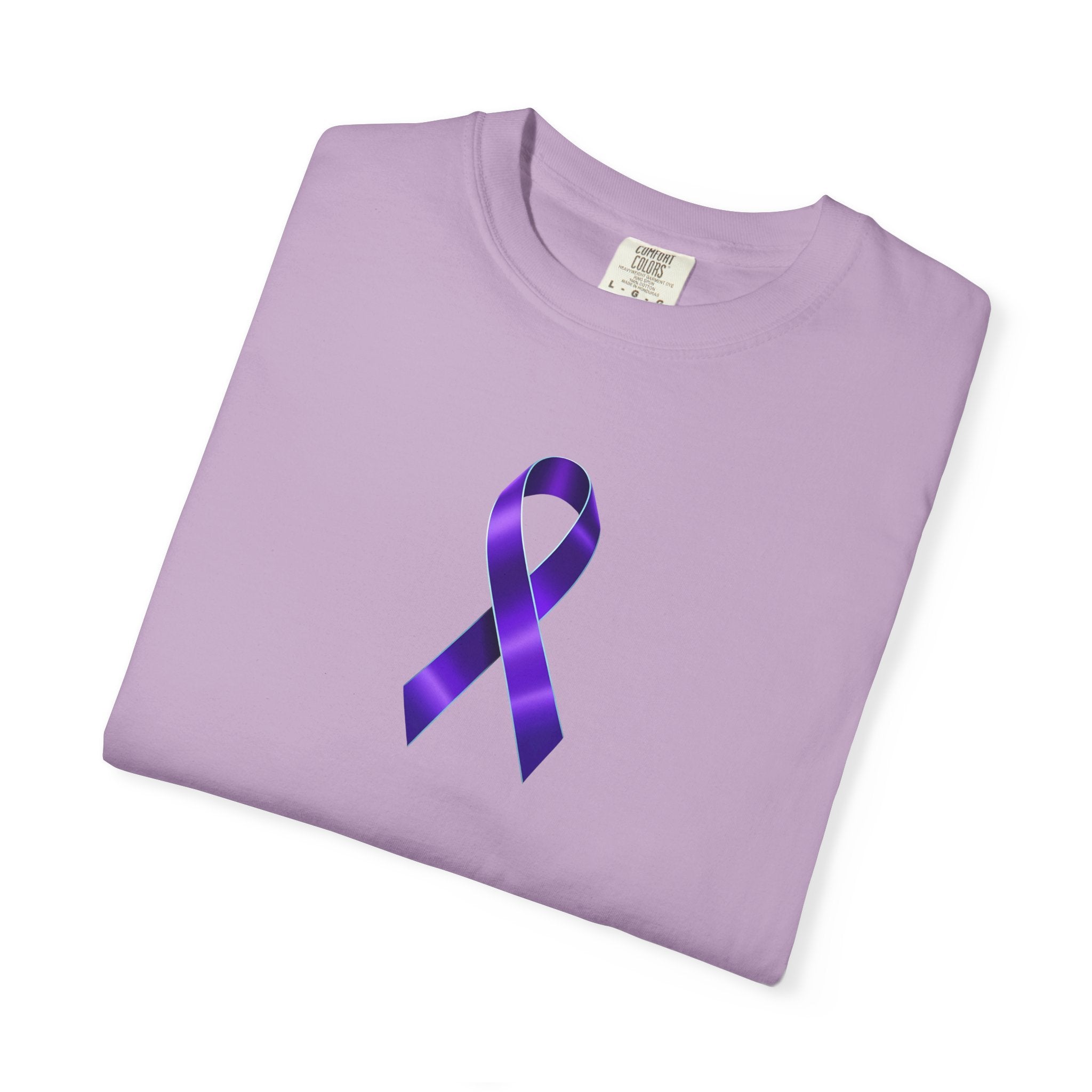 Solitary Purple Ribbon Awareness T-Shirt - Clothing, T-shirts - EpiAl's Shop