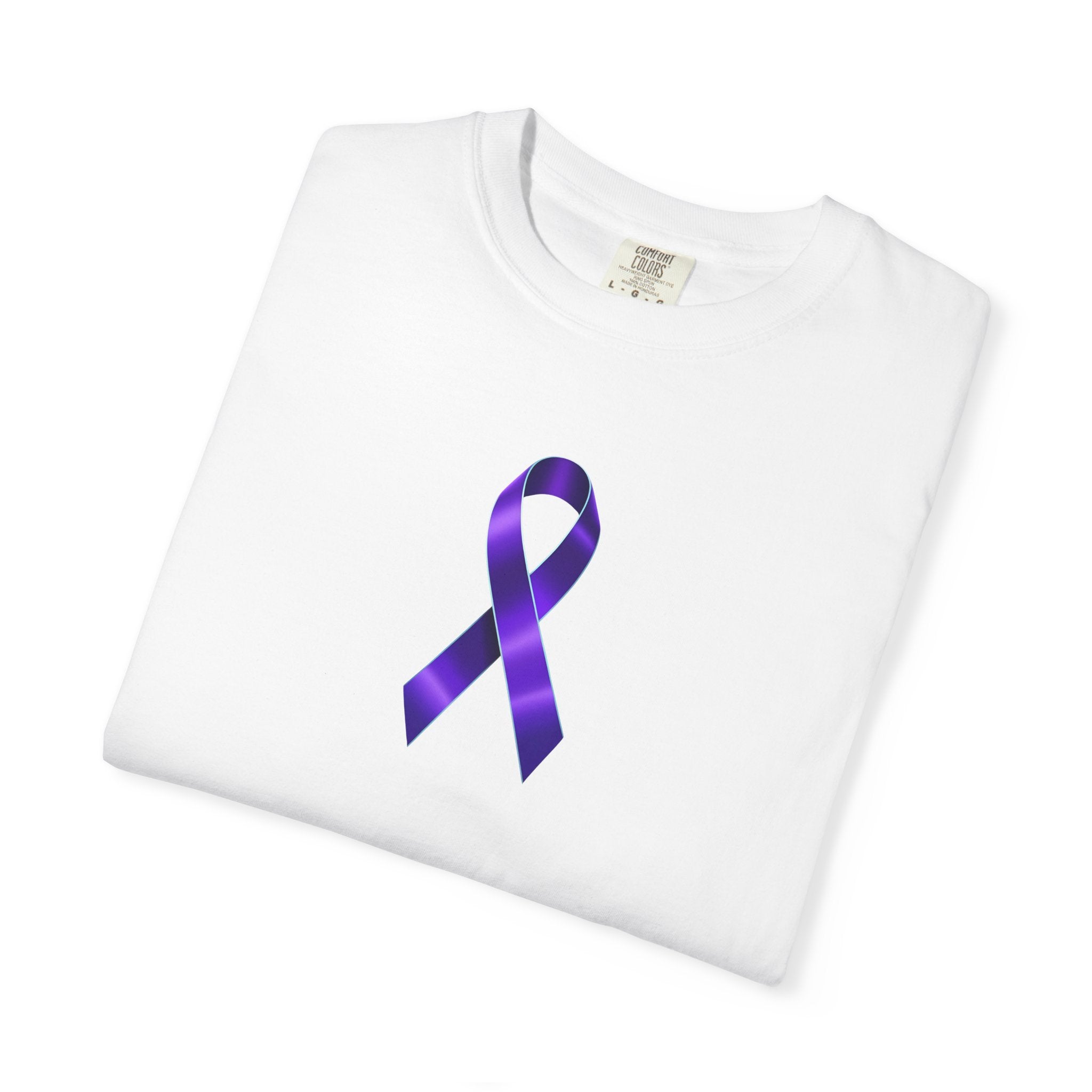 Solitary Purple Ribbon Awareness T-Shirt - Clothing, T-shirts - EpiAl's Shop
