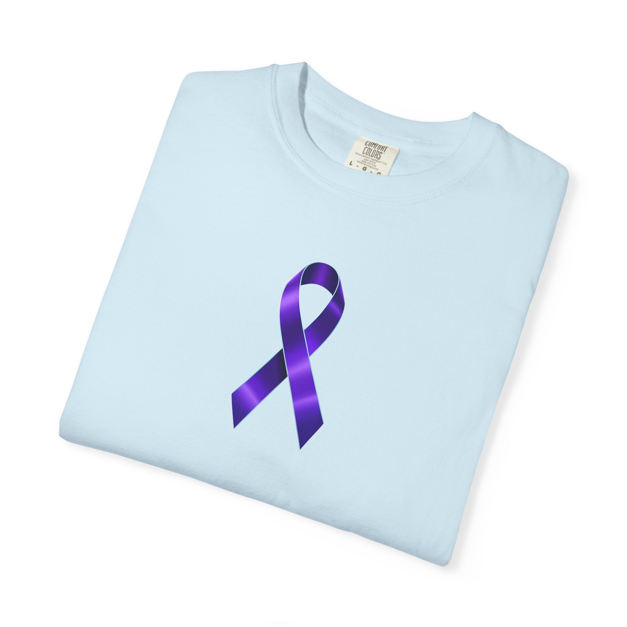 Solitary Purple Ribbon Awareness T-Shirt - Clothing, T-shirts - EpiAl's Shop