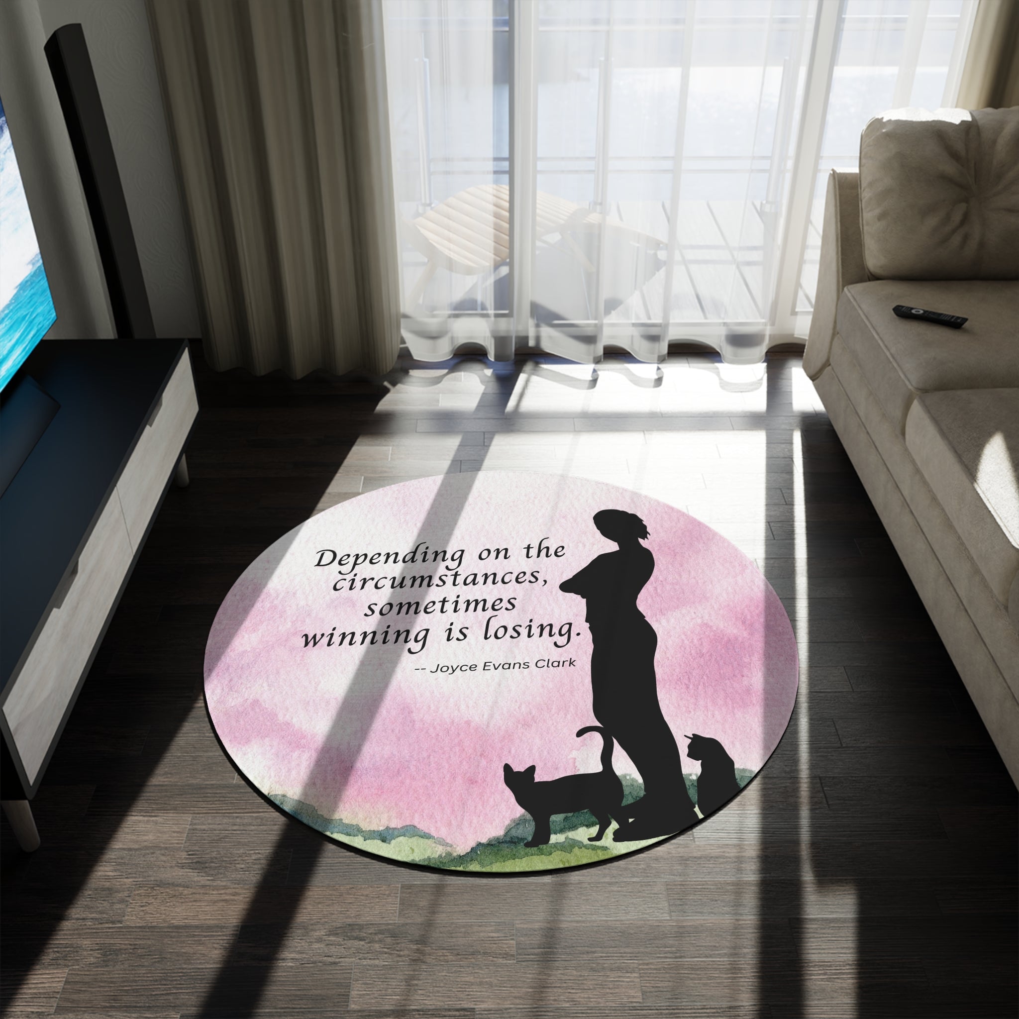 Sometimes Winning is Losing Round Rug - Decor, Home, Rugs & Doormats - EpiAl's Shop