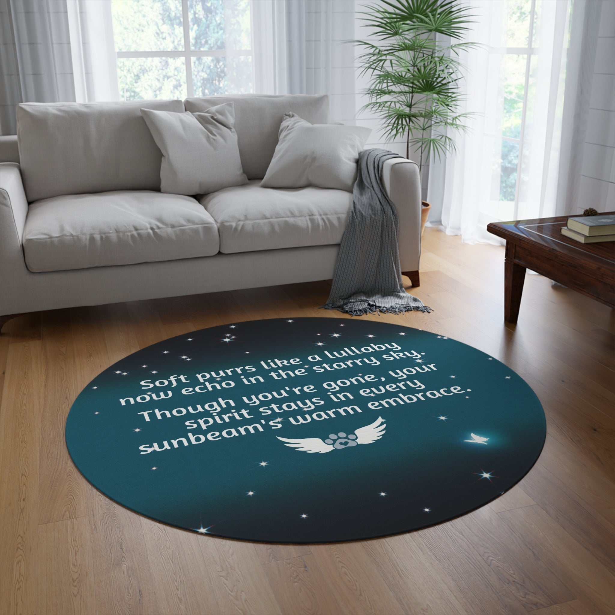 Special Kitty Memorial Round Rug with Comforting Quote - Decor, Home, Rugs & Doormats - EpiAl's Shop